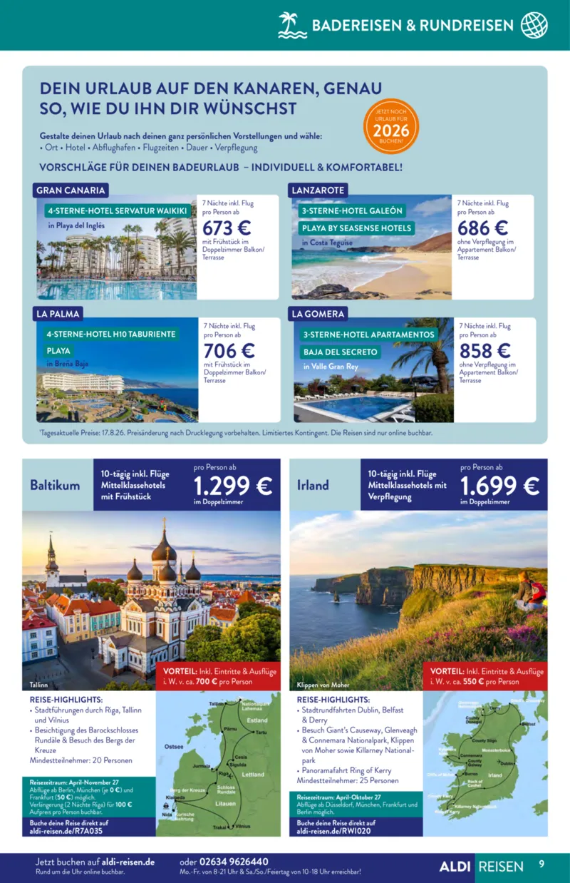ALDI Reisen Prospekt vom 01.09.2026, Seite 9