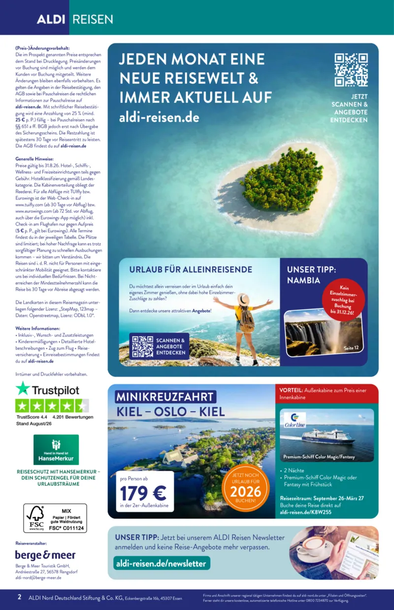 ALDI Reisen Prospekt vom 01.09.2026, Seite 2