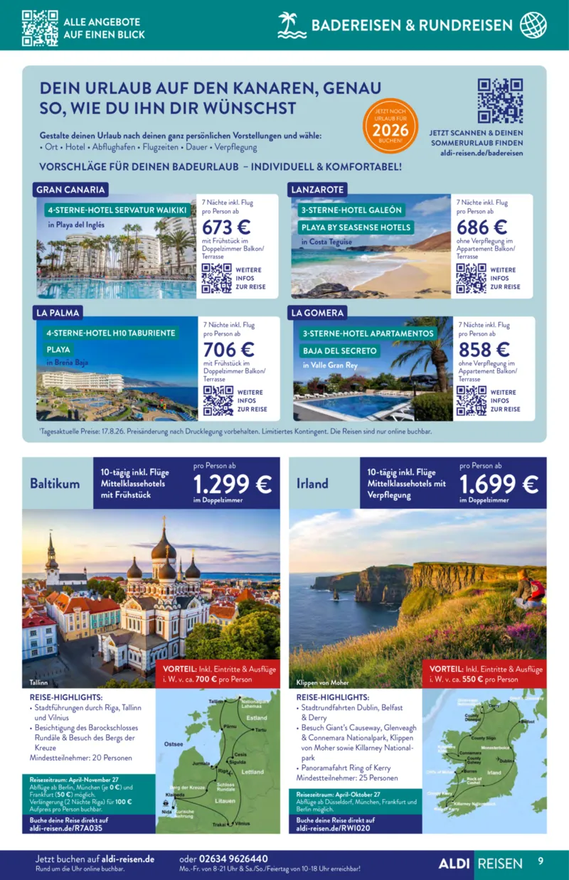 ALDI Reisen Prospekt vom 01.09.2026, Seite 9