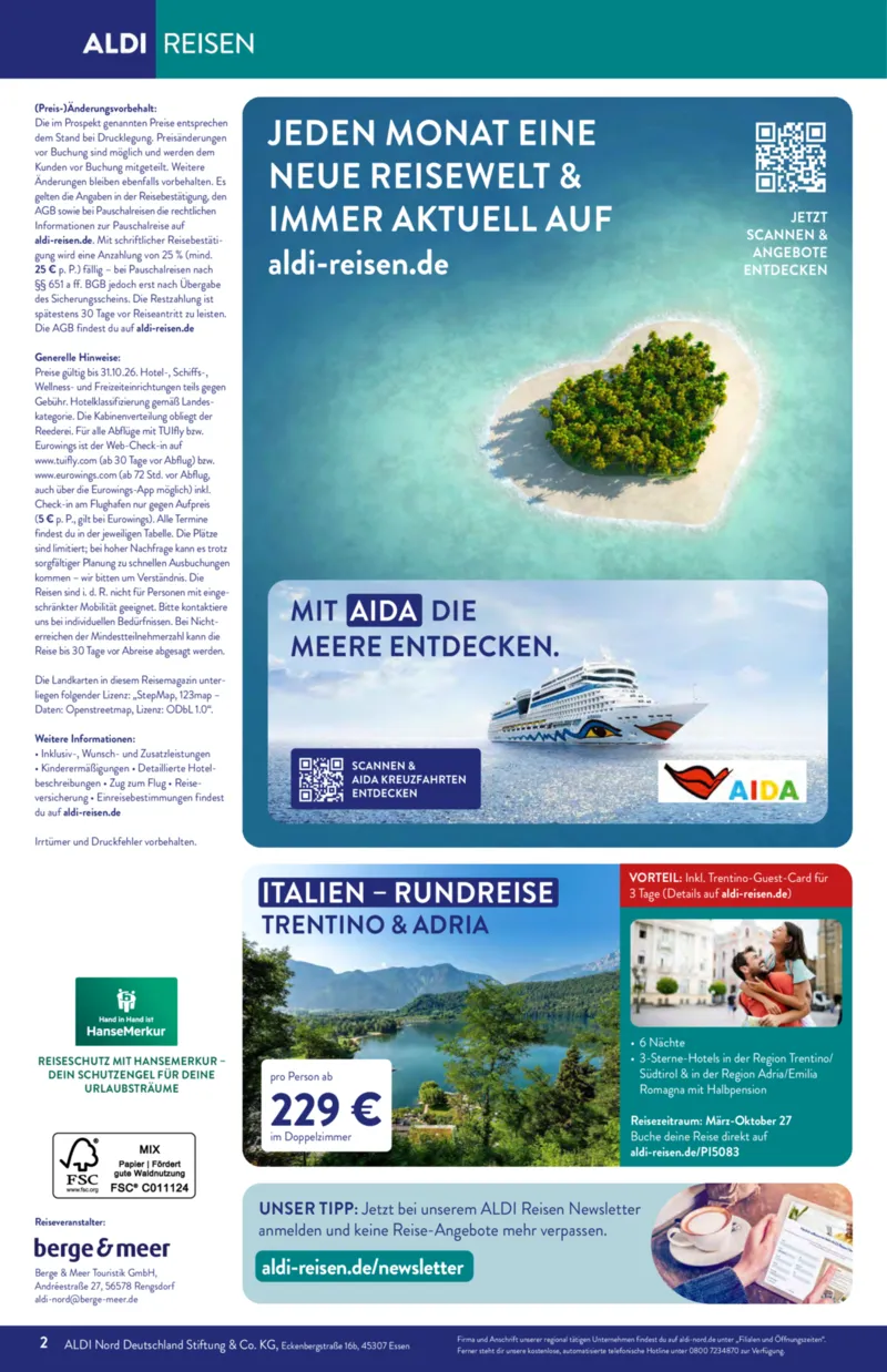 ALDI Reisen Prospekt vom 01.10.2026, Seite 2