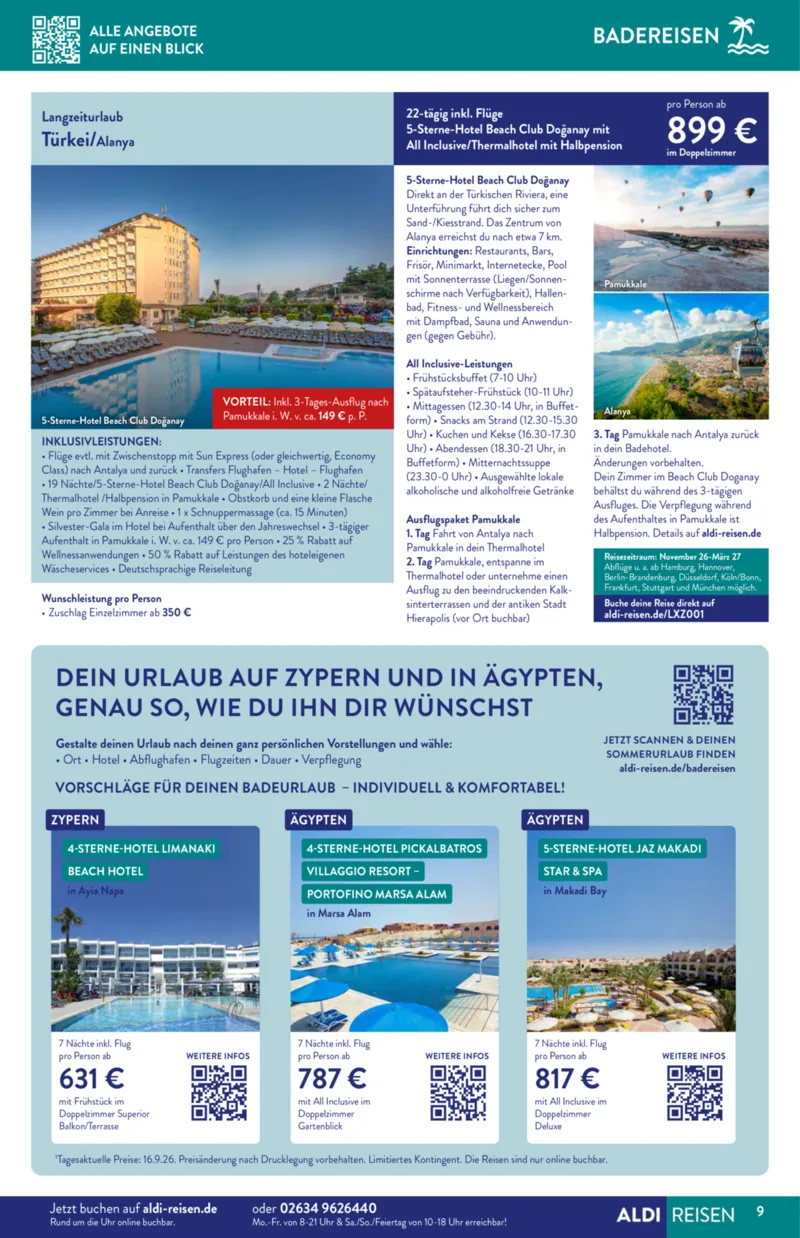 ALDI Reisen Prospekt vom 01.10.2026, Seite 9