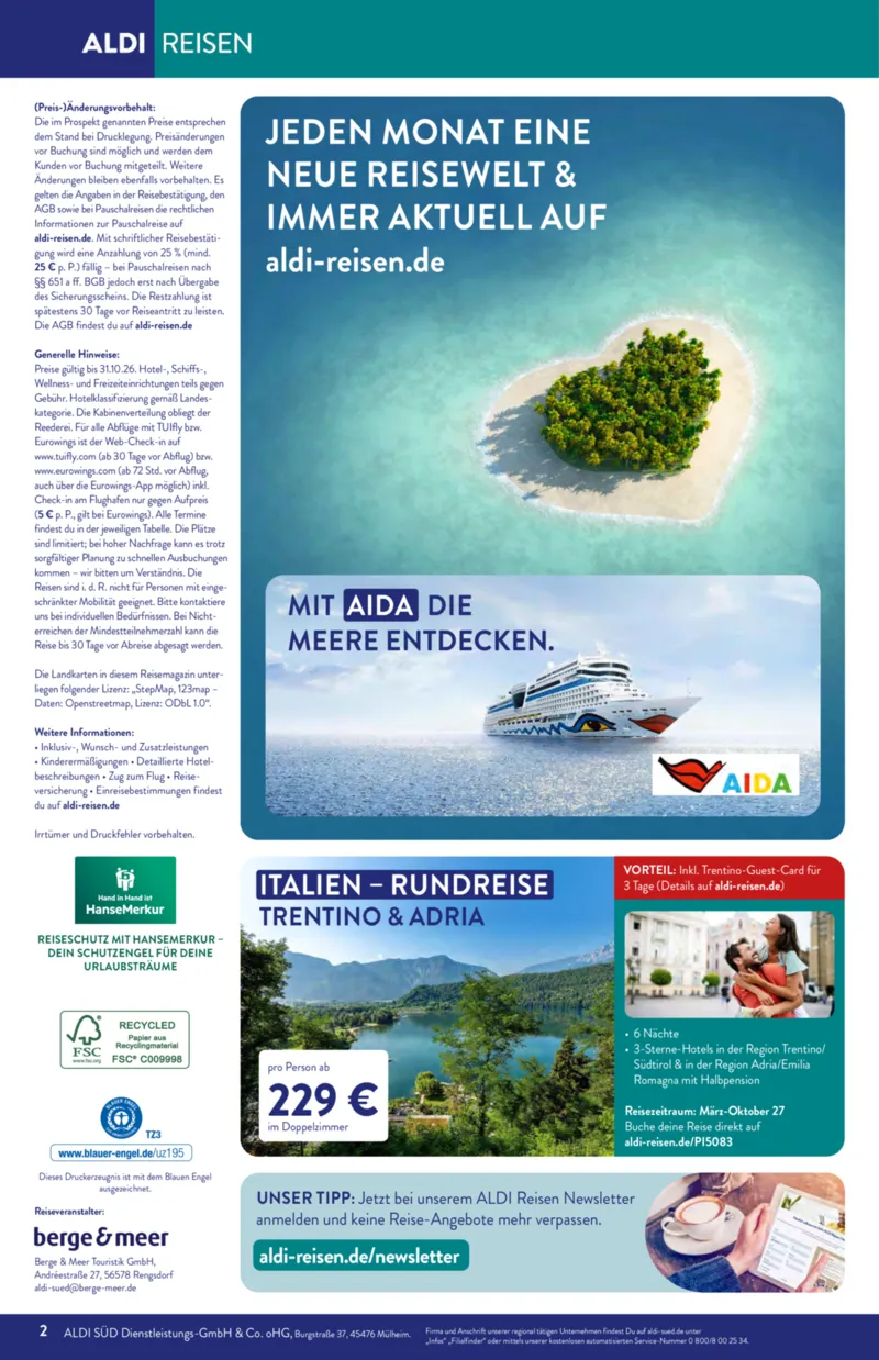 ALDI Reisen Prospekt vom 01.10.2026, Seite 2
