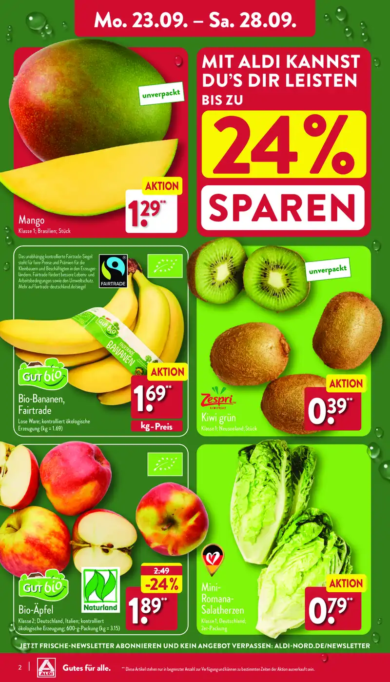 ALDI Nord Prospekt vom 23.09.2024, Seite 2