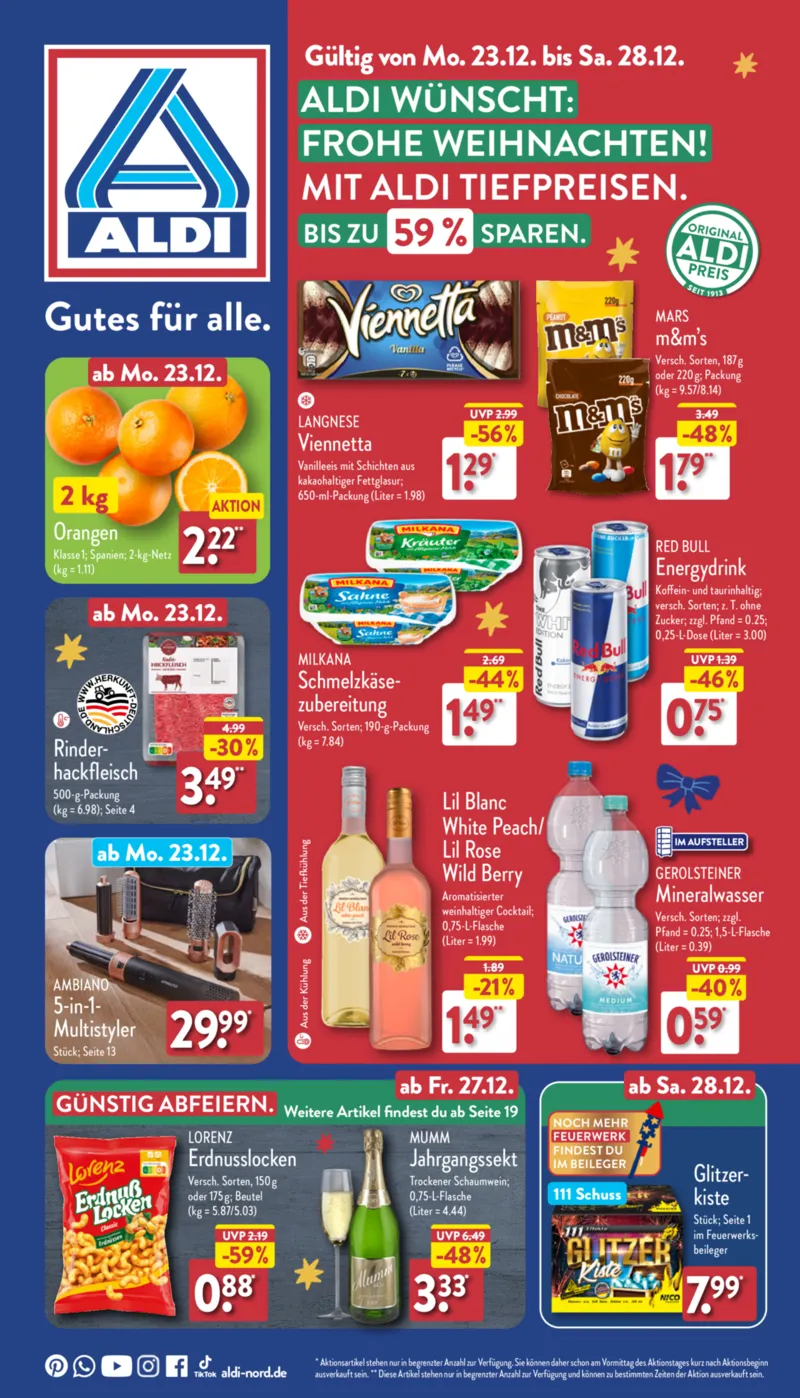 ALDI Nord Prospekt vom 23.12.2024, Seite 1