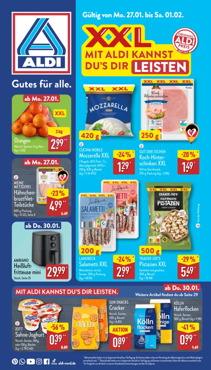 ALDI Nord Prospekt vom 27.01.2025, Seite 1