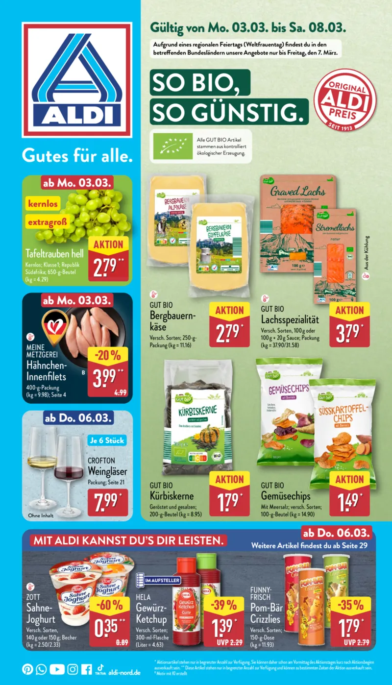 ALDI Nord Prospekt vom 03.03.2025, Seite 1