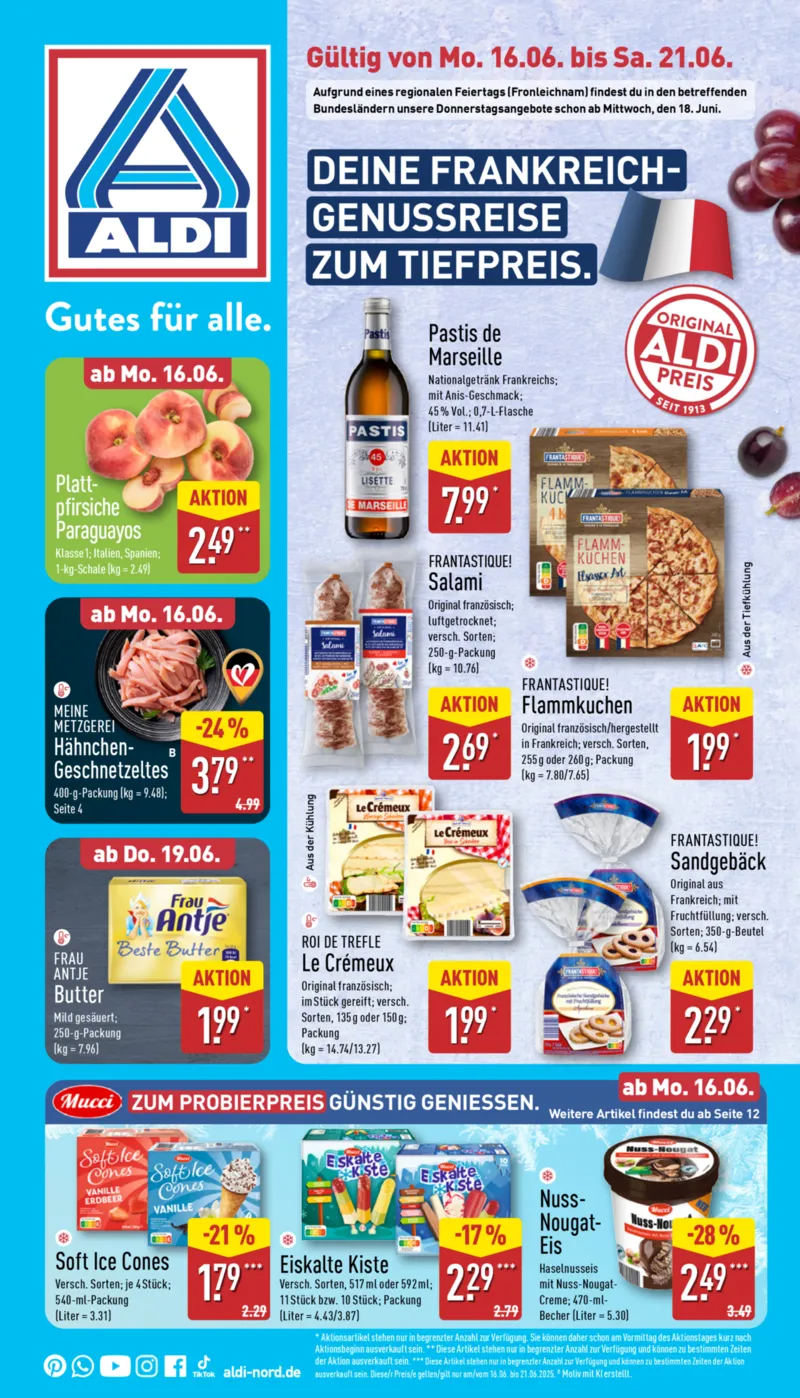 ALDI Nord Prospekt vom 16.06.2025, Seite 1