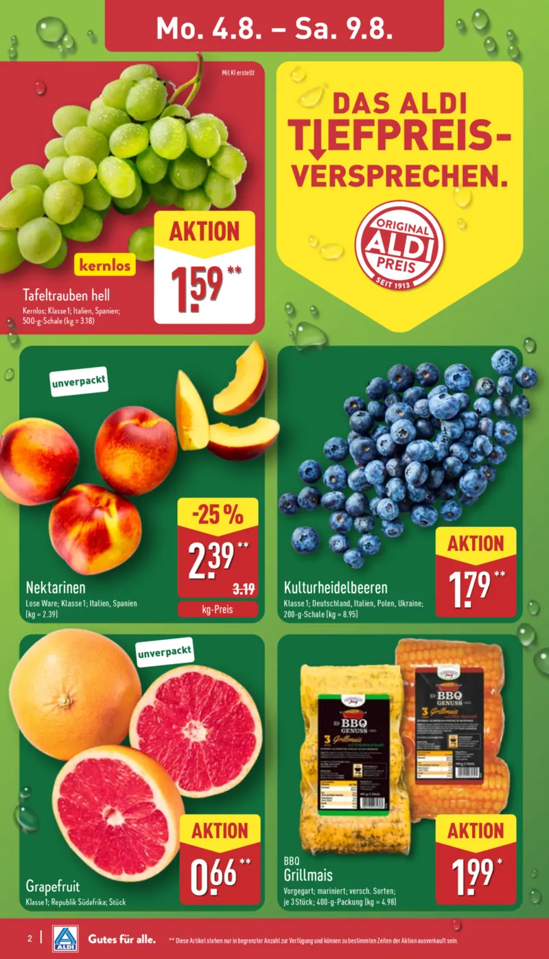 ALDI Nord Prospekt vom 04.08.2025, Seite 2