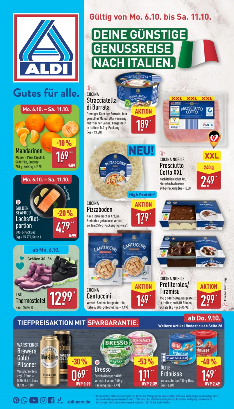 ALDI Nord Prospekt vom 06.10.2025, Seite 1