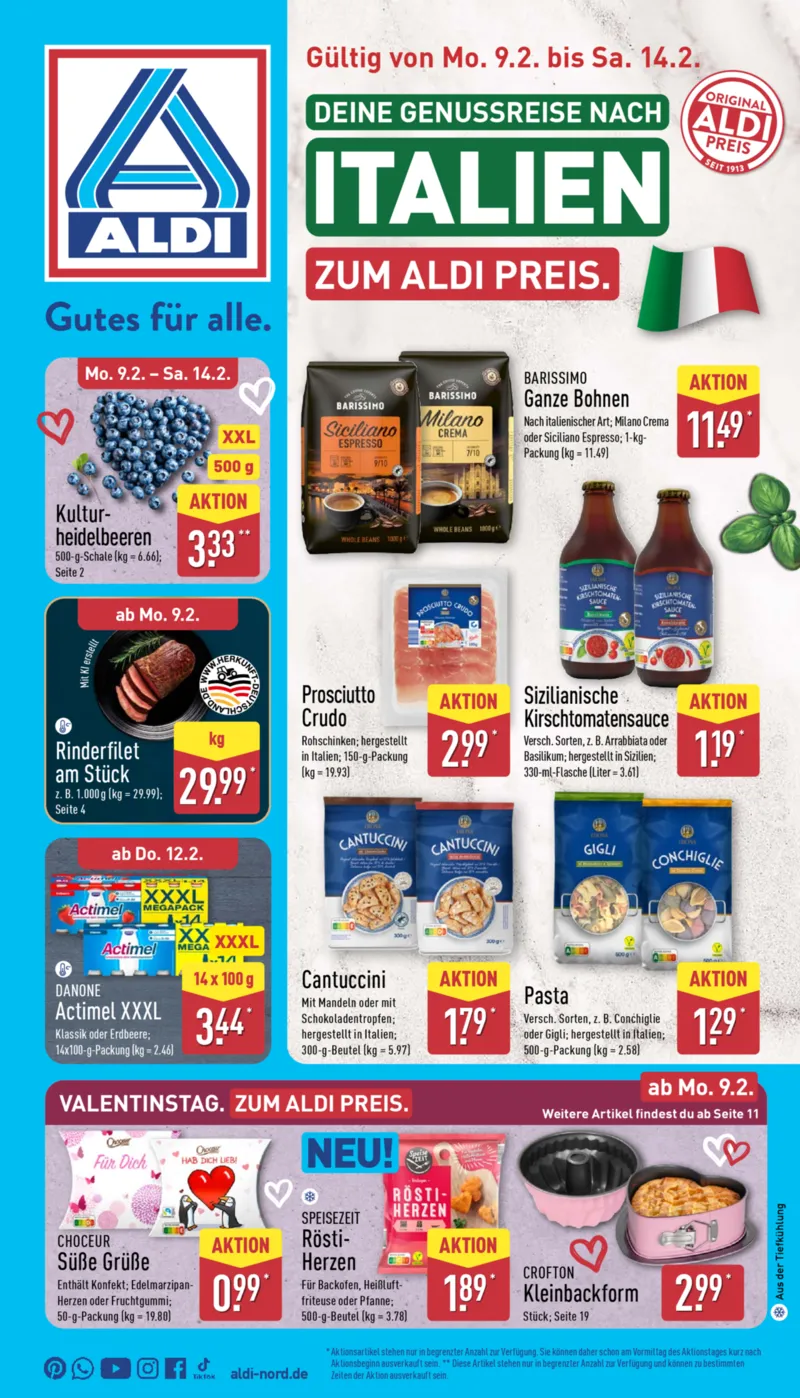 ALDI Nord Prospekt vom 09.02.2026, Seite 1