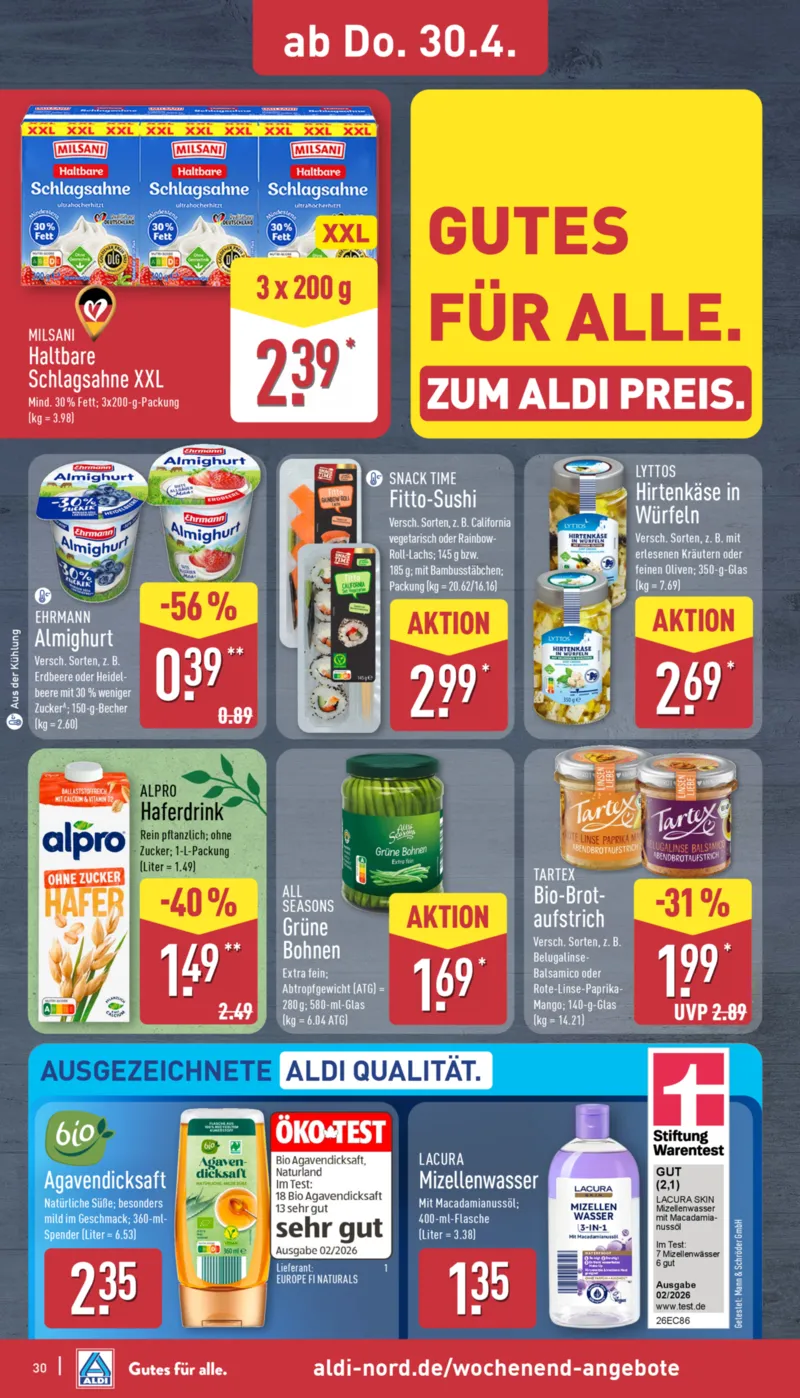 ALDI Nord Prospekt vom 27.04.2026, Seite 30