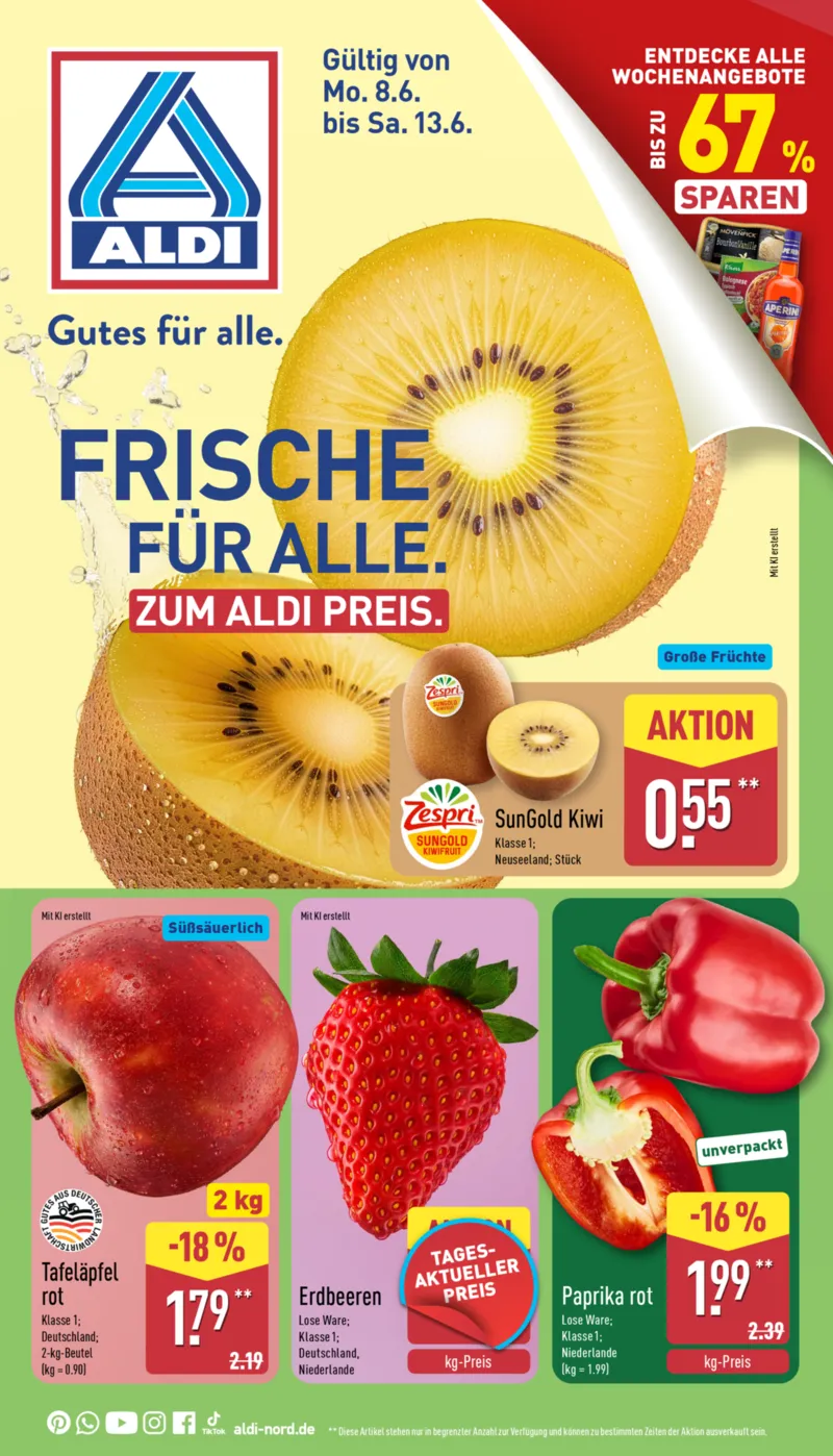ALDI Nord Prospekt vom 08.06.2026, Seite 1