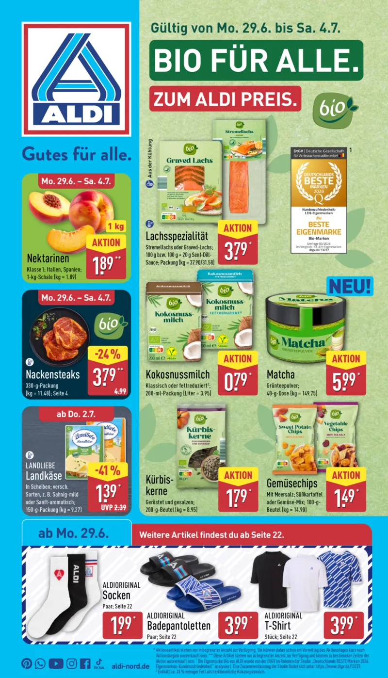 ALDI Nord Prospekt vom 22.06.2026, Seite 1