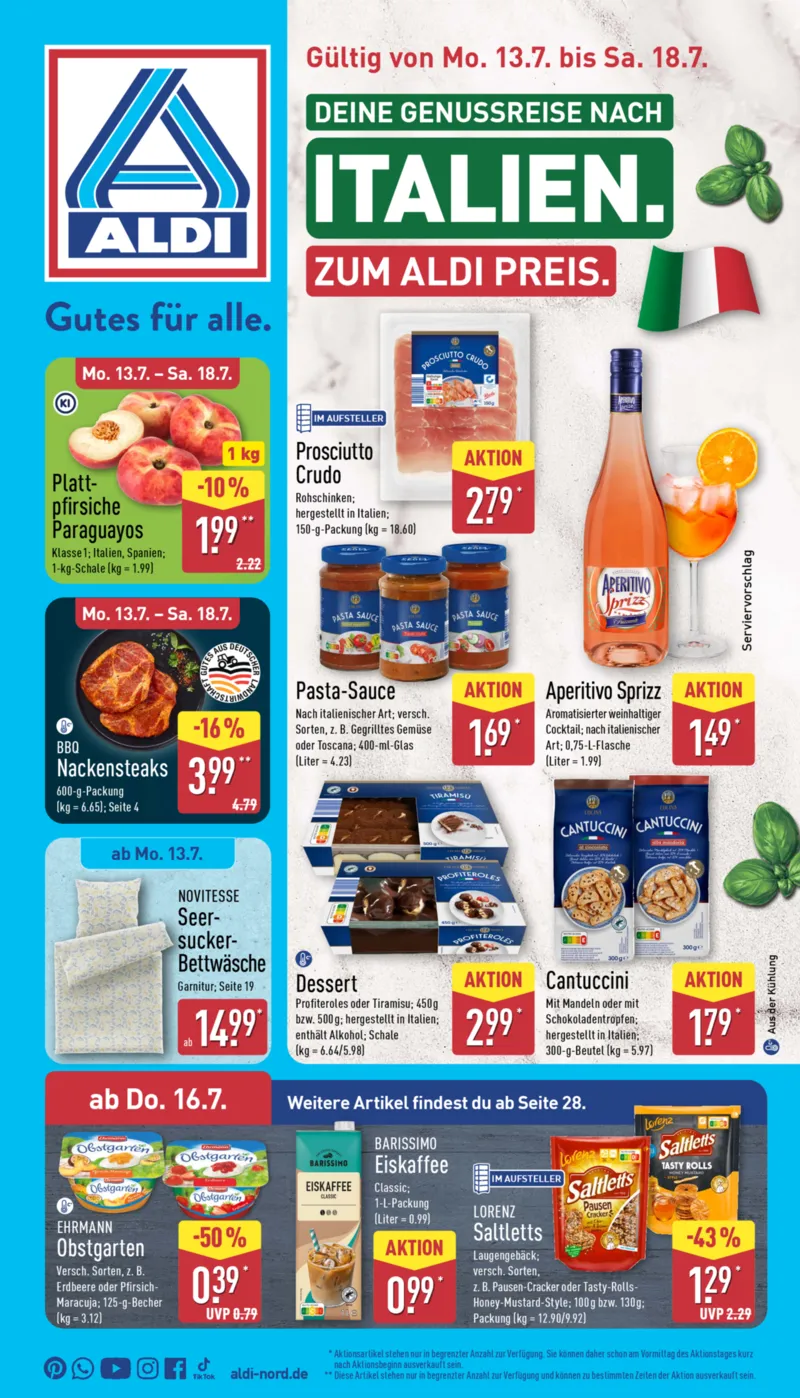 ALDI Nord Prospekt vom 13.07.2026, Seite 1
