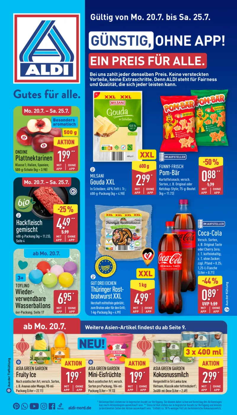 ALDI Nord Prospekt vom 20.07.2026, Seite 1