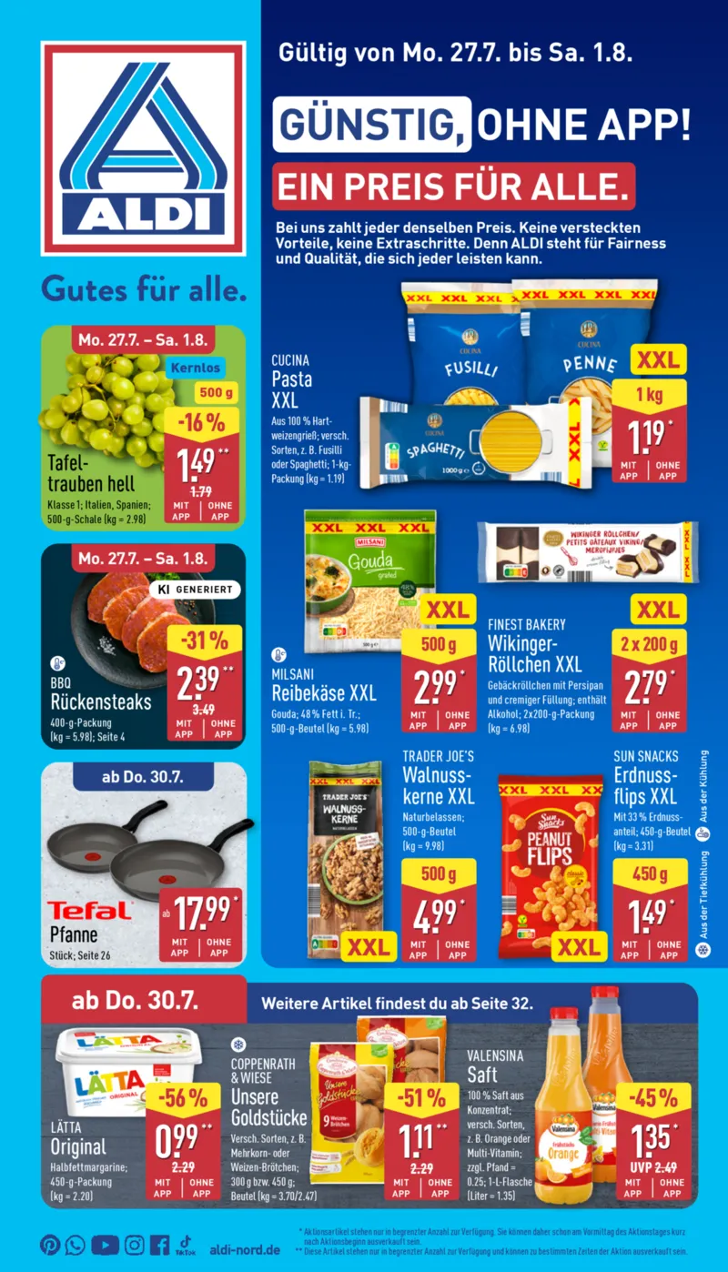 ALDI Nord Prospekt vom 27.07.2026, Seite 1