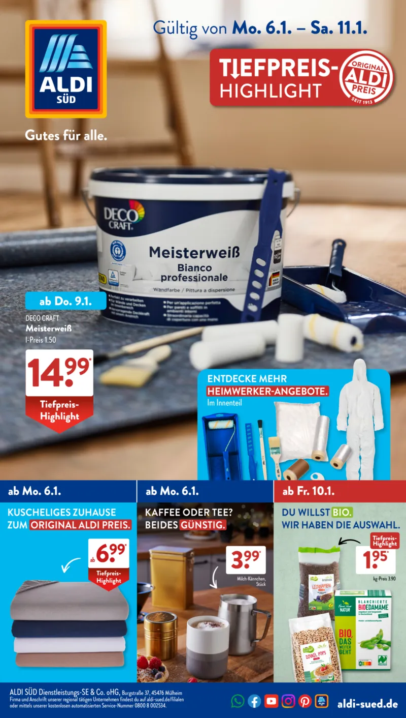 ALDI SÜD Prospekt vom 06.01.2025, Seite 1