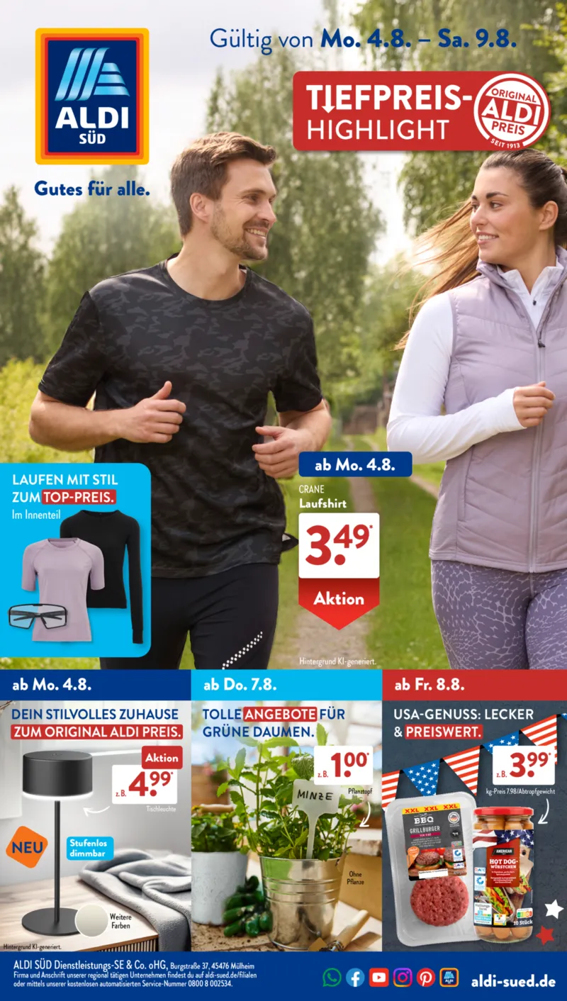 ALDI SÜD Prospekt vom 04.08.2025, Seite 1