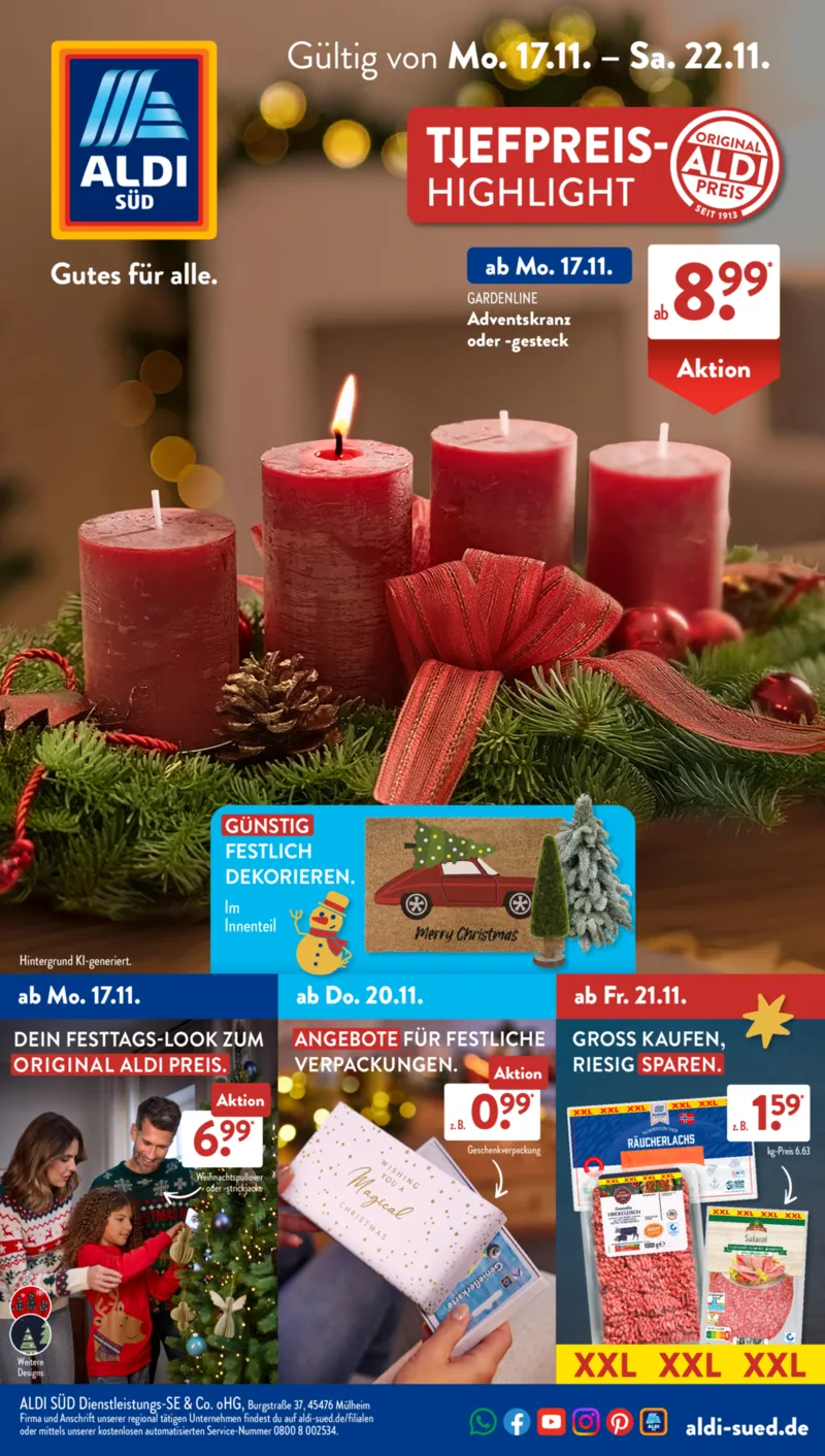 ALDI SÜD Prospekt vom 17.11.2025, Seite 1