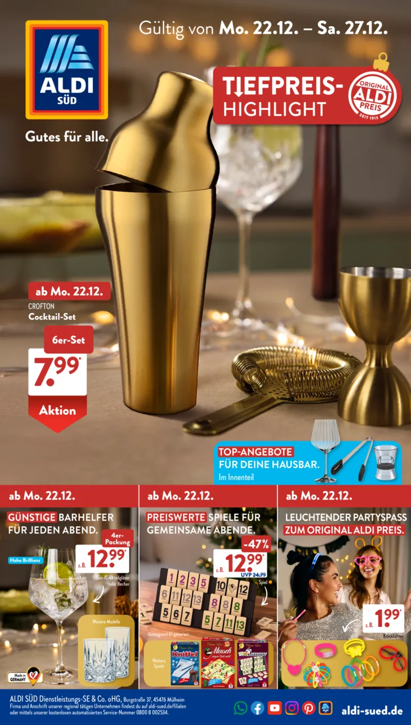 ALDI SÜD Prospekt vom 22.12.2025, Seite 1