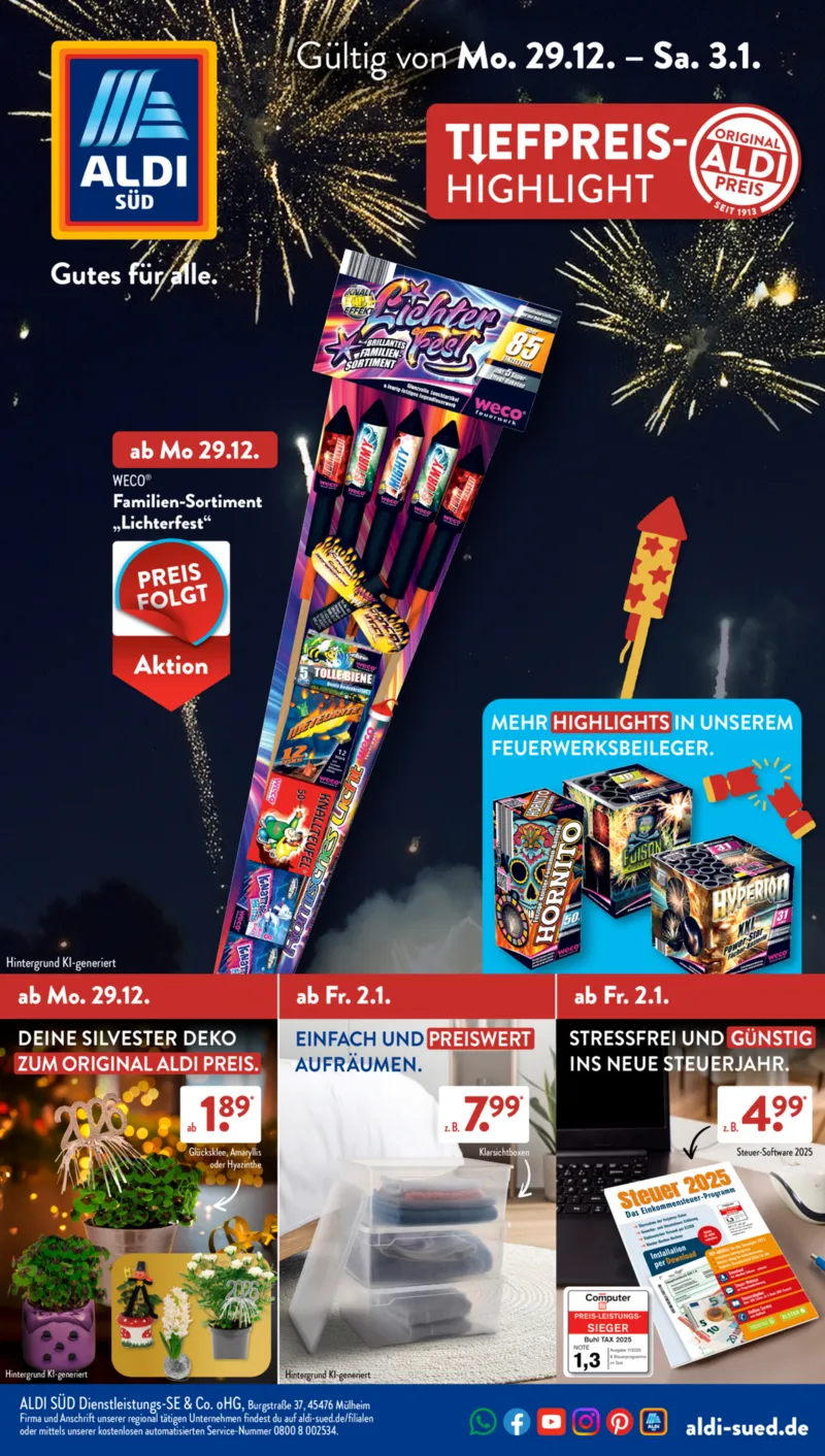 ALDI SÜD Prospekt vom 29.12.2025, Seite 1