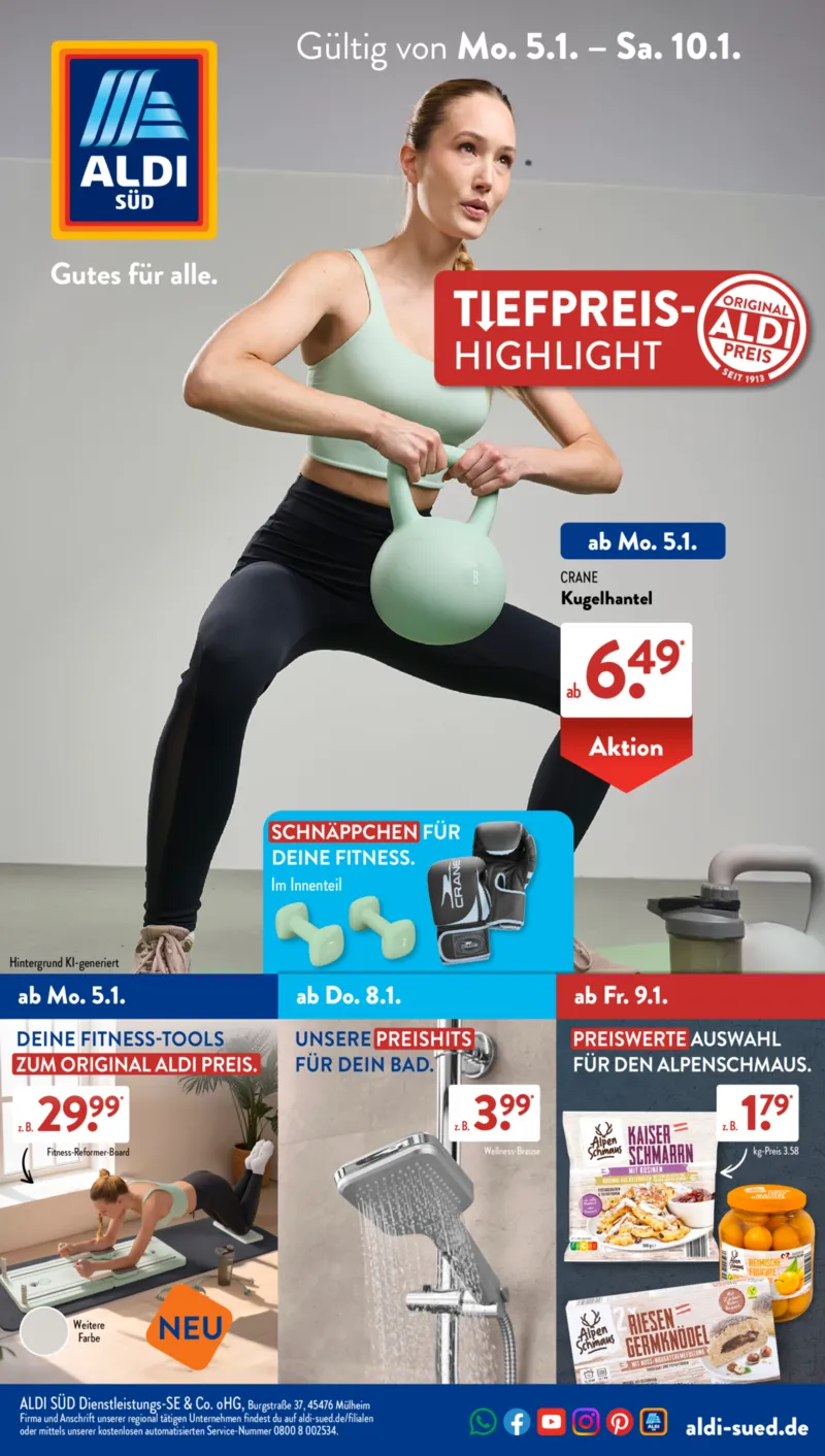 ALDI SÜD Prospekt vom 05.01.2026, Seite 1