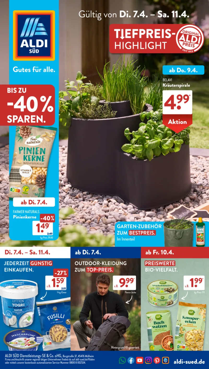 ALDI SÜD Prospekt vom 07.04.2026, Seite 1