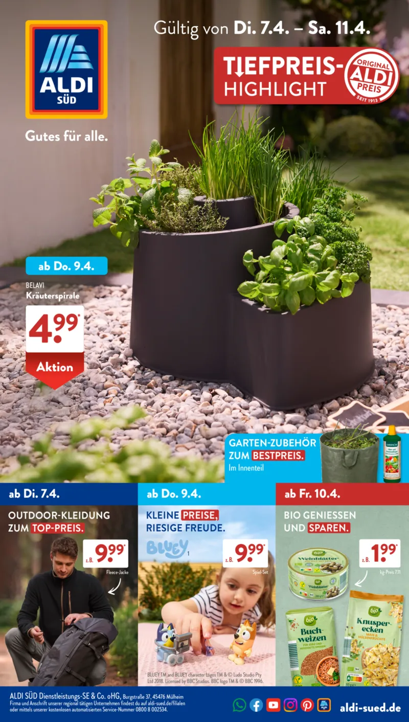 ALDI SÜD Prospekt vom 07.04.2026, Seite 1