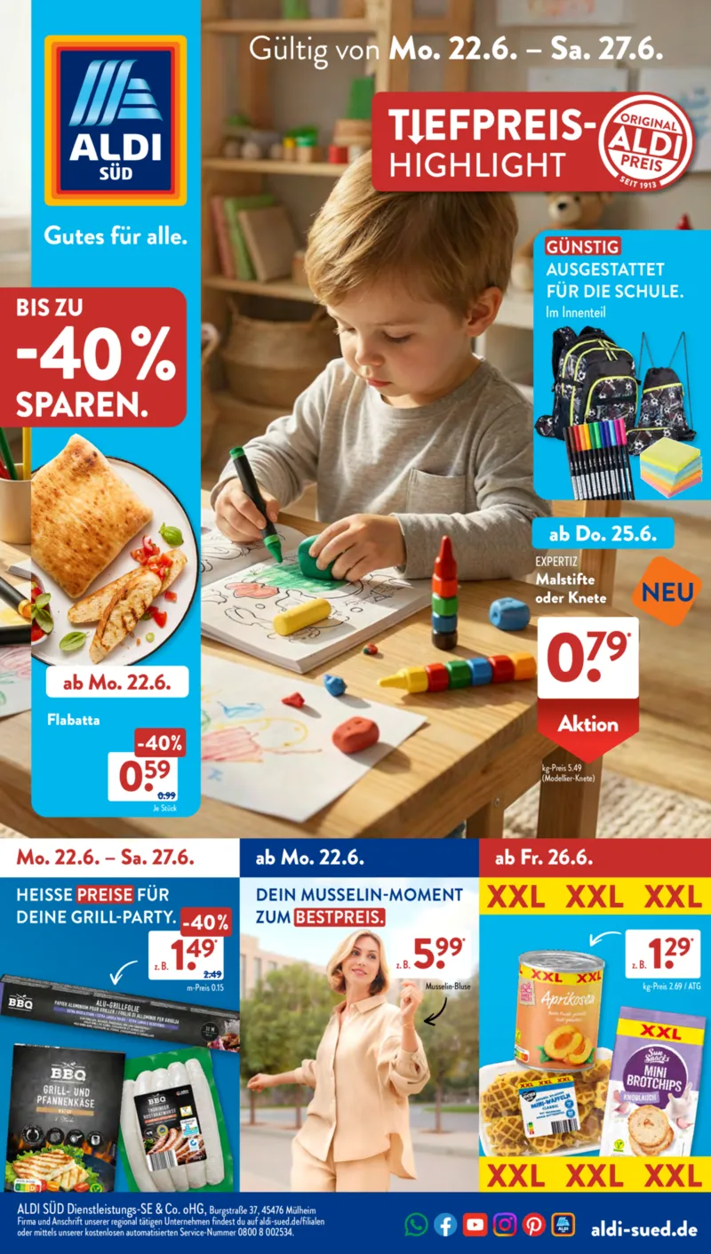 ALDI SÜD Prospekt vom 22.06.2026, Seite 1