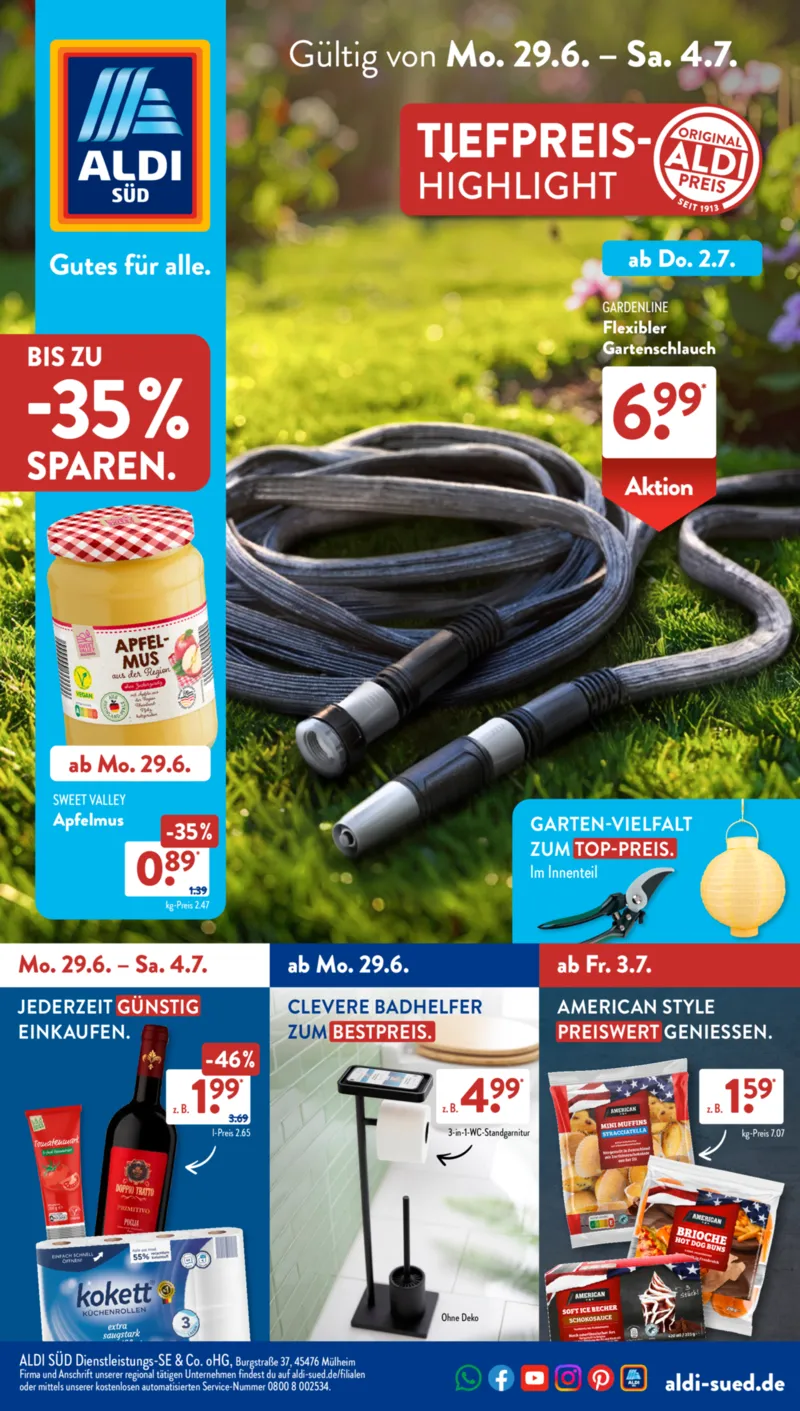 ALDI SÜD Prospekt vom 29.06.2026, Seite 1