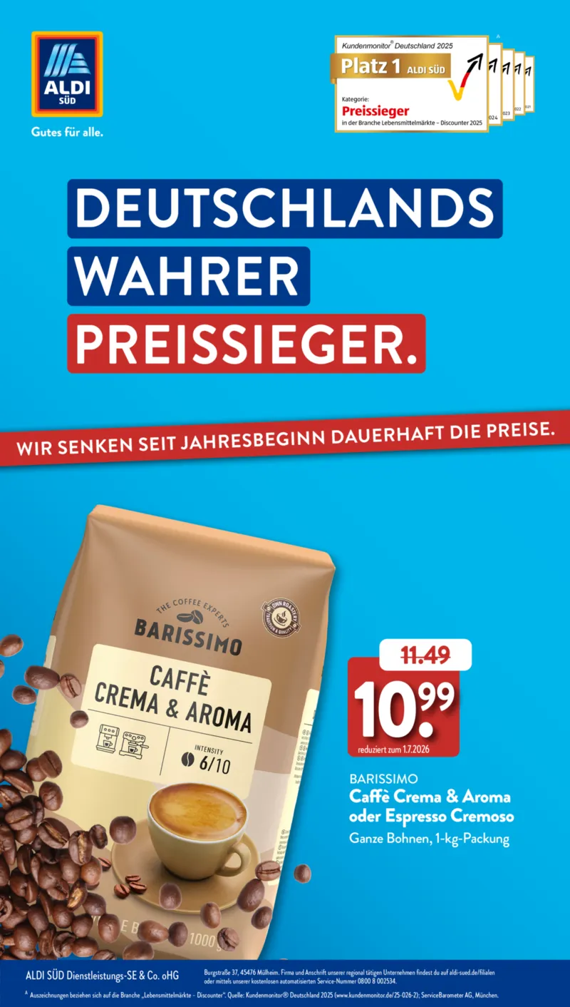 ALDI SÜD Prospekt vom 05.07.2026, Seite 1