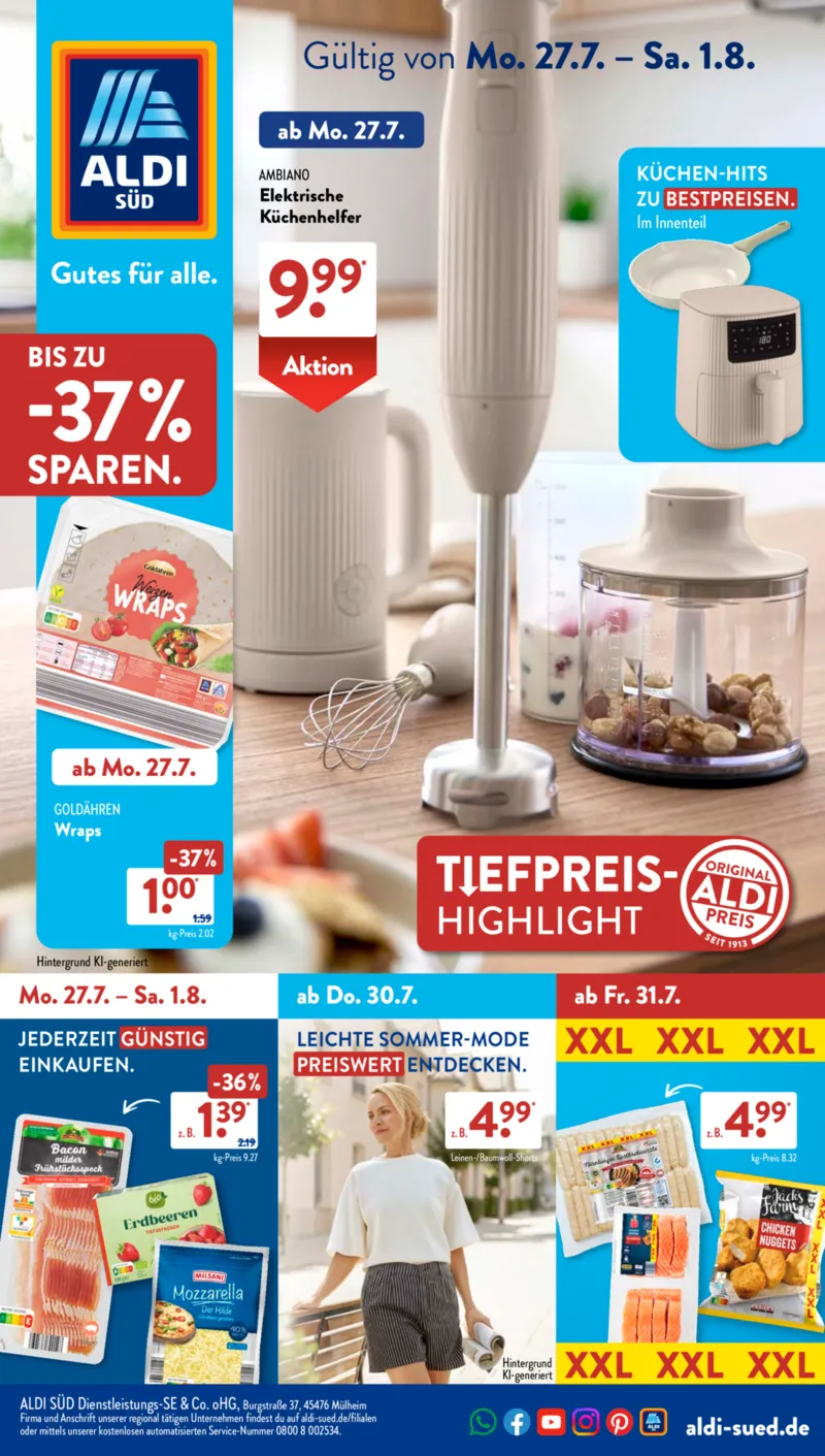 ALDI SÜD Prospekt vom 27.07.2026, Seite 1