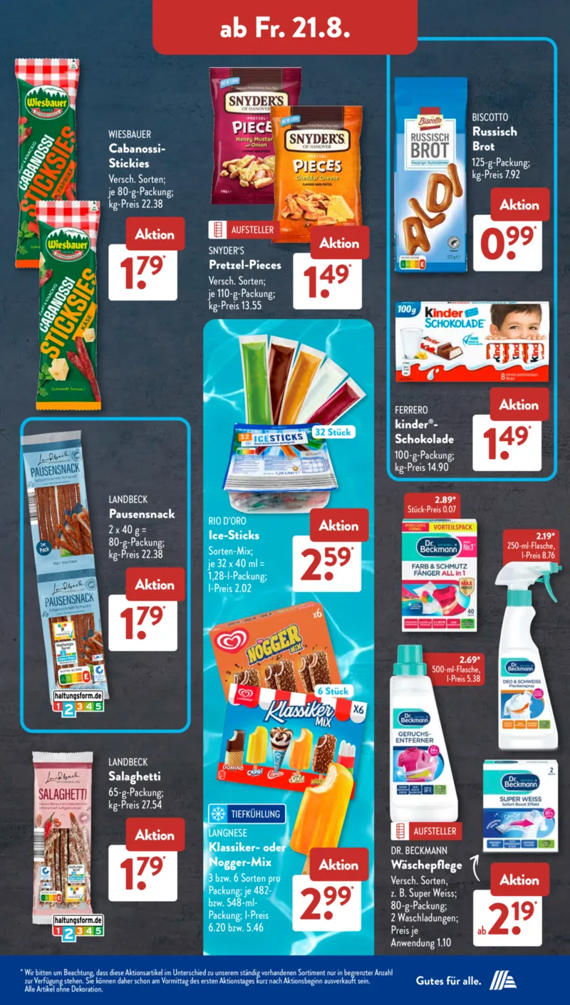 ALDI SÜD Prospekt vom 17.08.2026, Seite 22