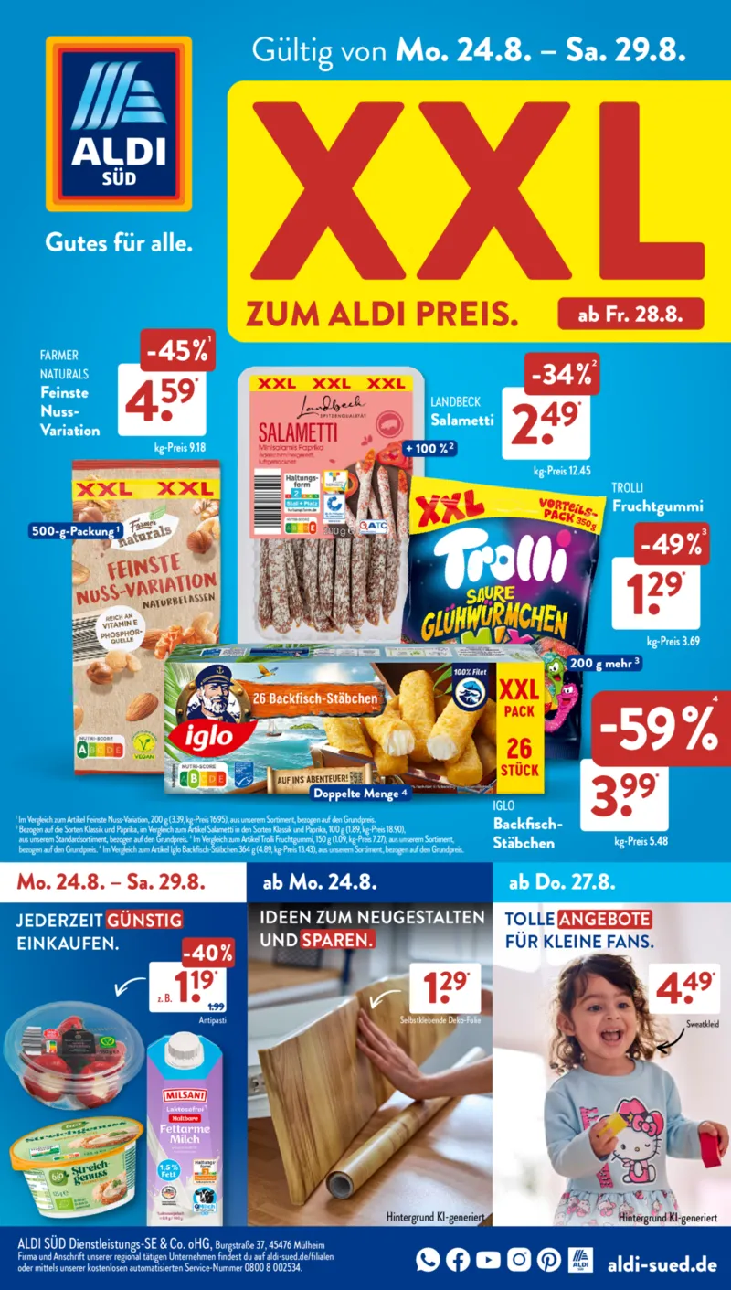 ALDI SÜD Prospekt vom 24.08.2026, Seite 1