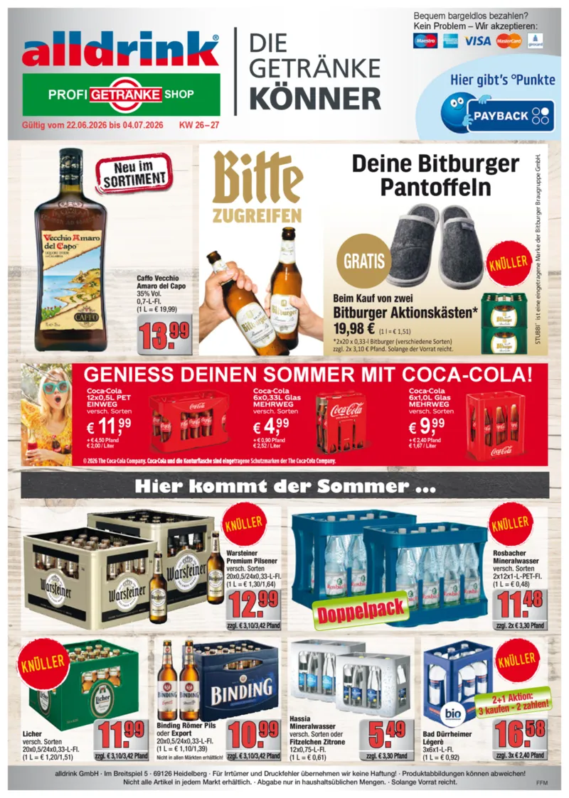 alldrink Prospekt vom 22.06.2026, Seite 1