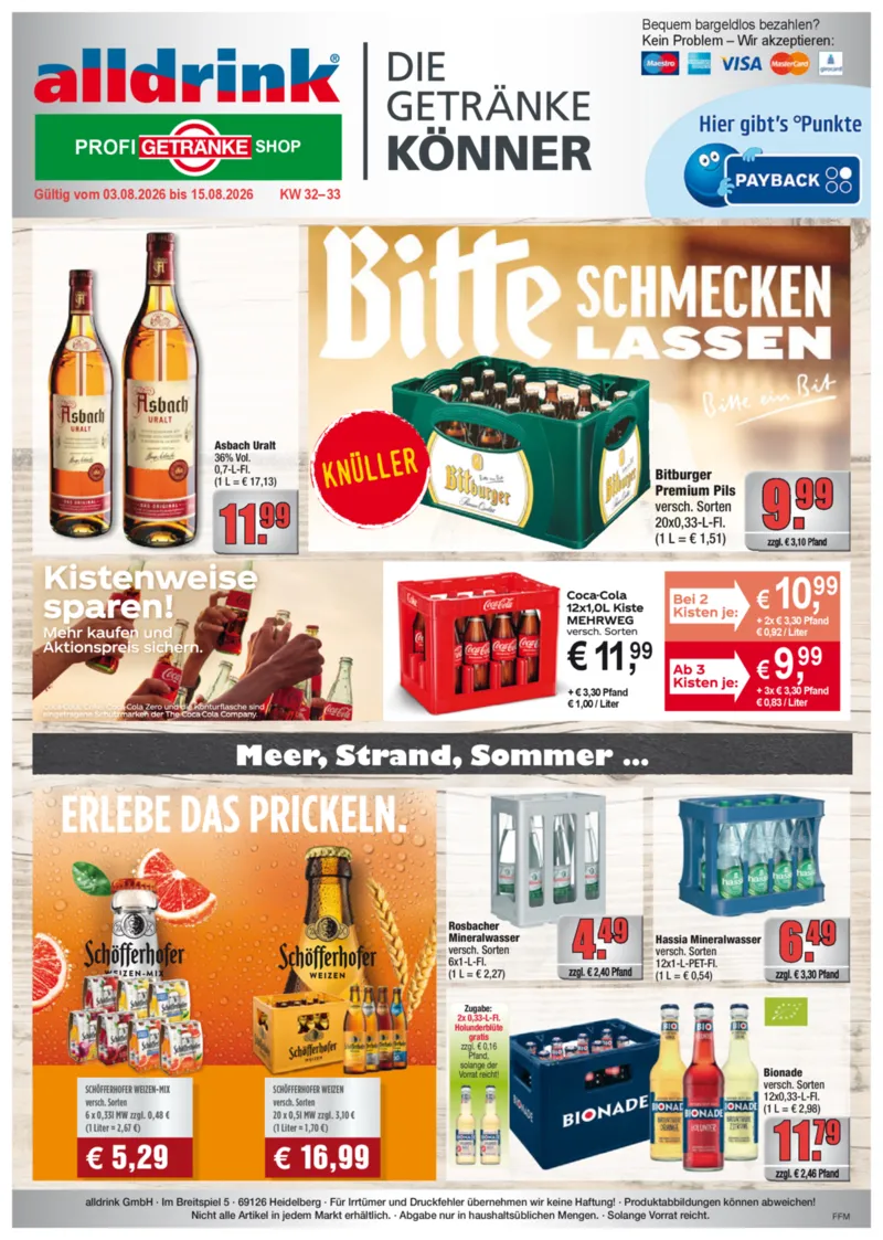 alldrink Prospekt vom 03.08.2026, Seite 1