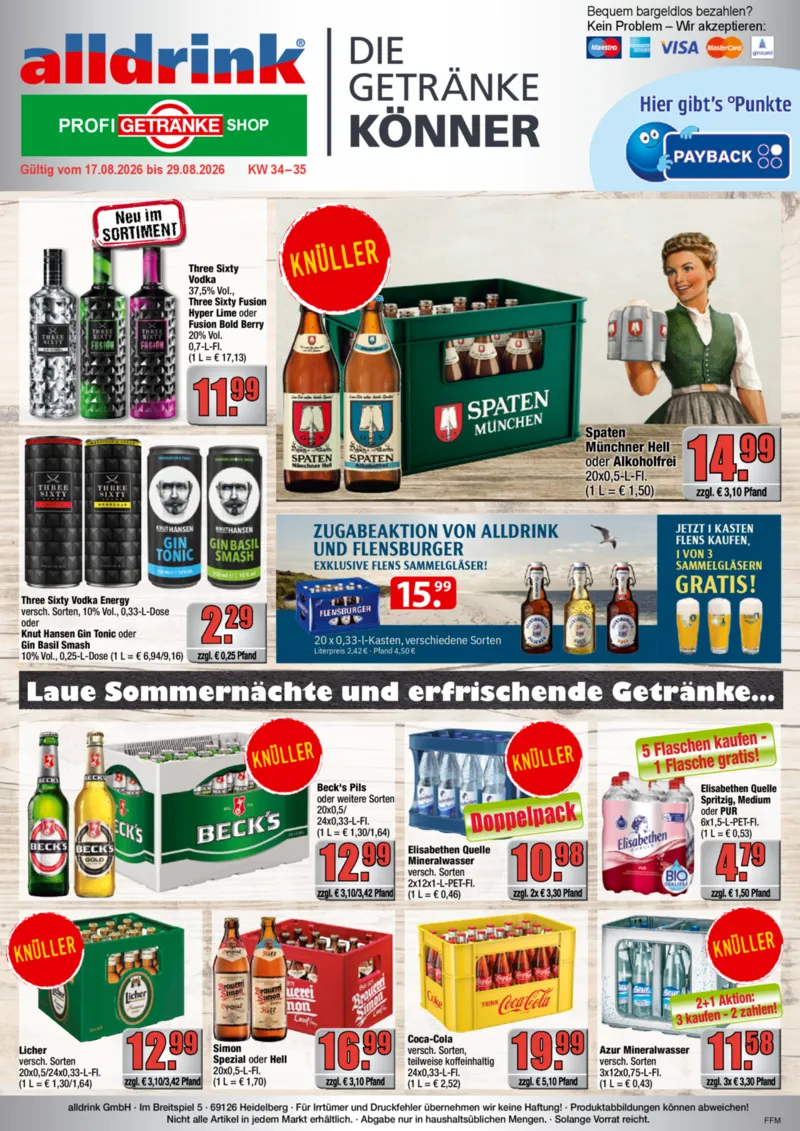 alldrink Prospekt vom 17.08.2026, Seite 1