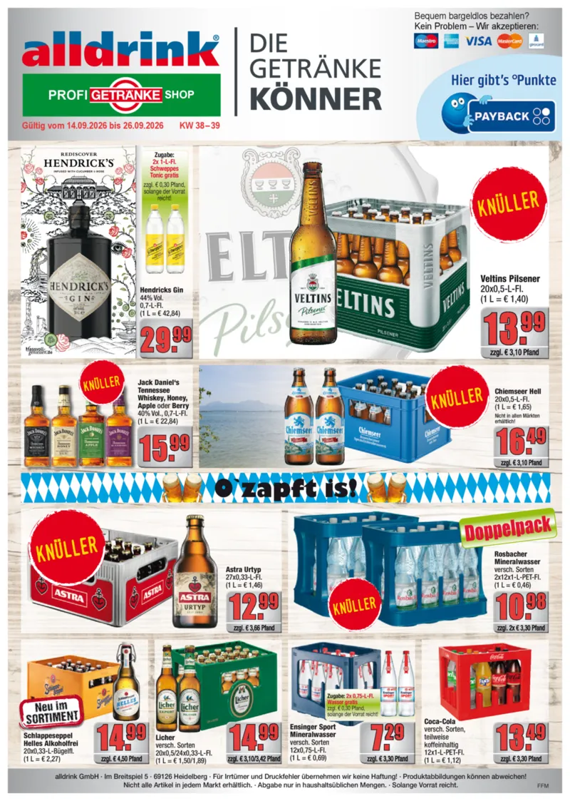 alldrink Prospekt vom 14.09.2026, Seite 1