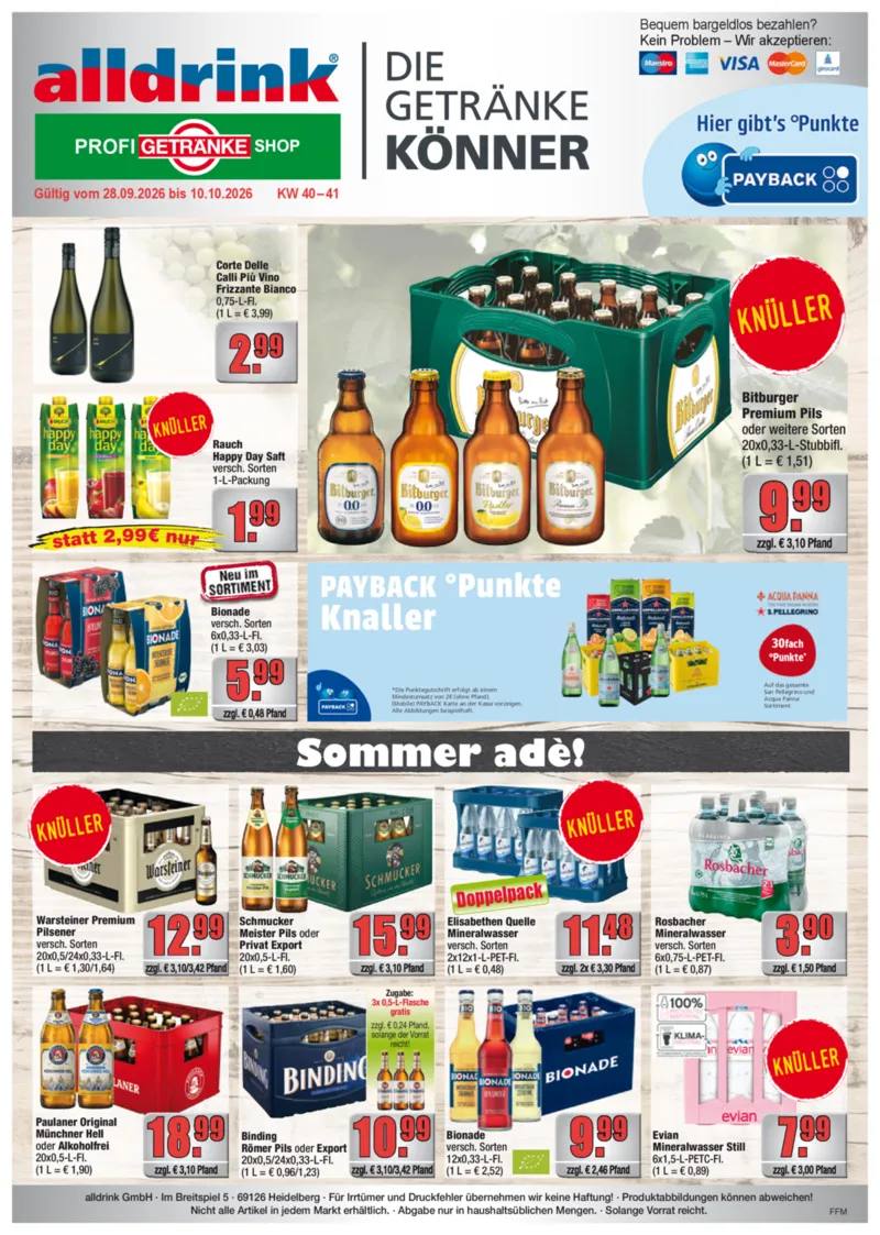 alldrink Prospekt vom 28.09.2026, Seite 1