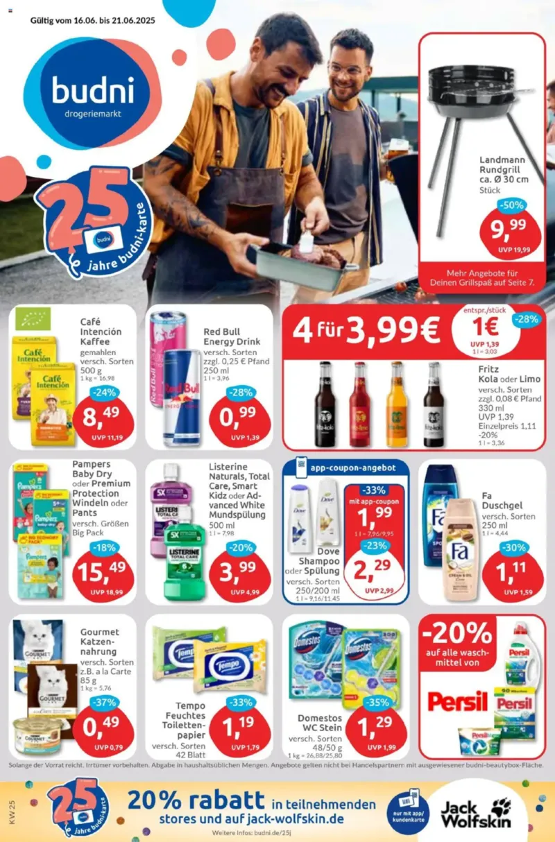 BUDNI Prospekt vom 16.06.2025, Seite 1
