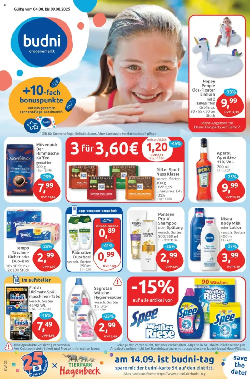 BUDNI Prospekt vom 04.08.2025, Seite 1