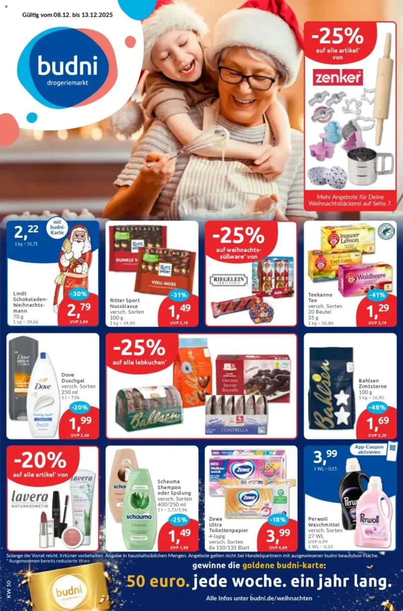 BUDNI Prospekt vom 08.12.2025, Seite 1