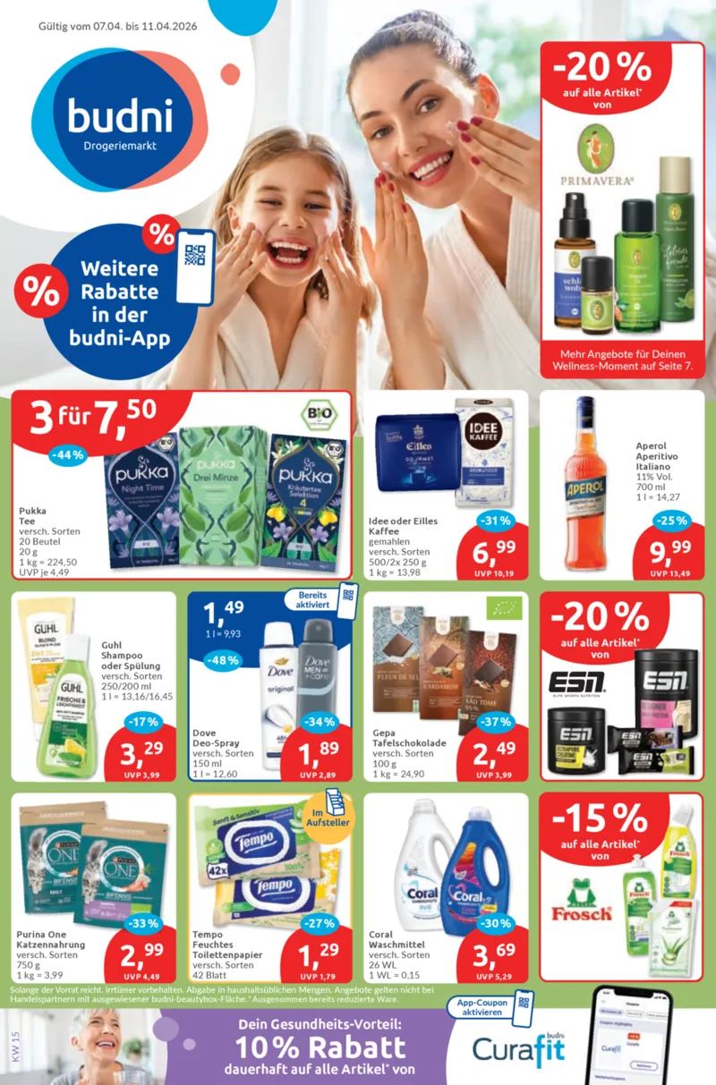 BUDNI Prospekt vom 07.04.2026, Seite 1