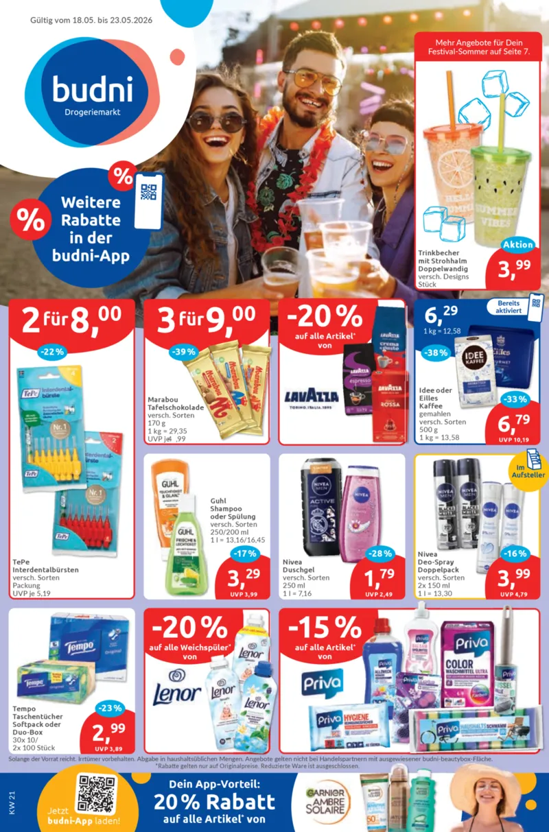 BUDNI Prospekt vom 18.05.2026, Seite 1