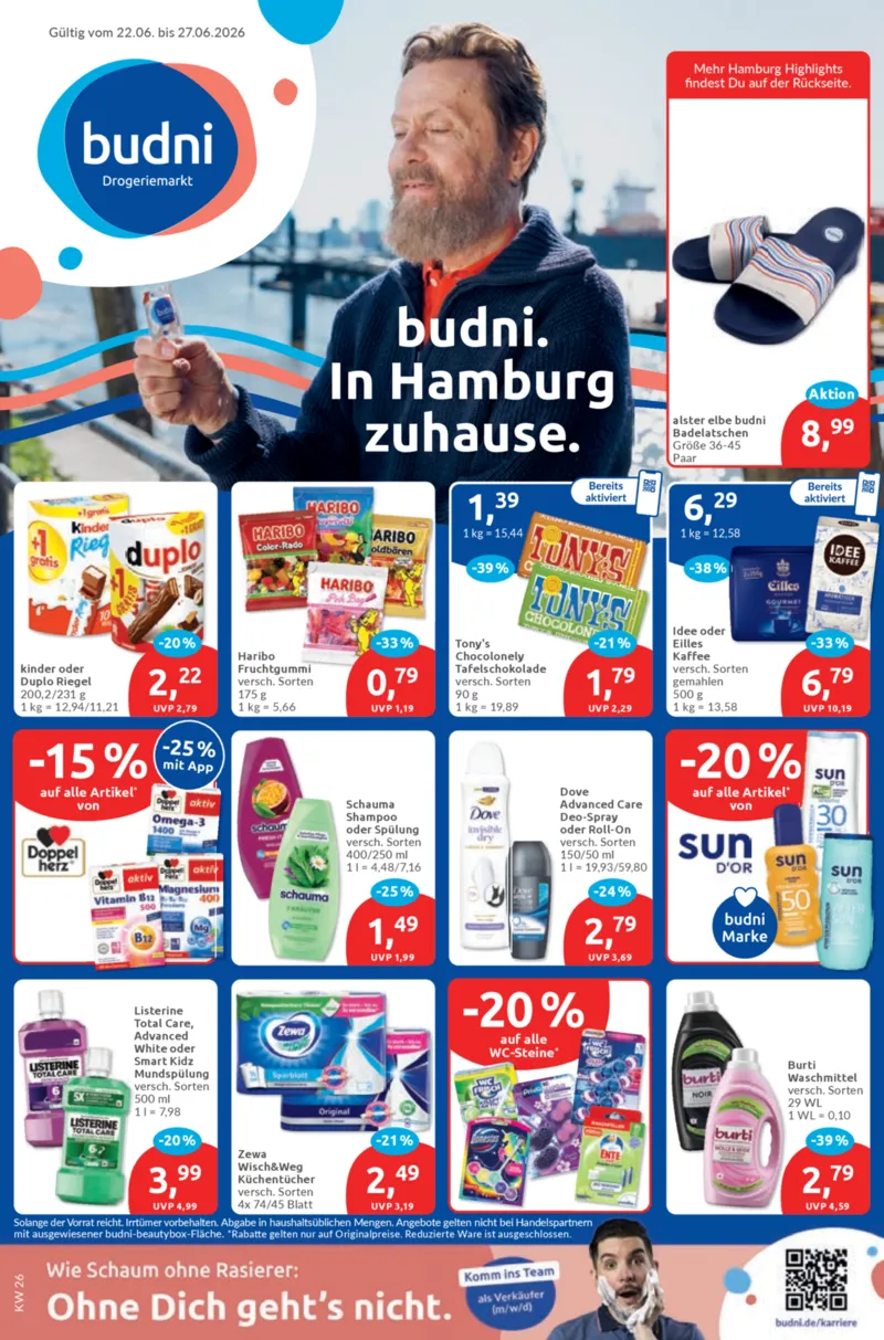 BUDNI Prospekt vom 22.06.2026, Seite 1
