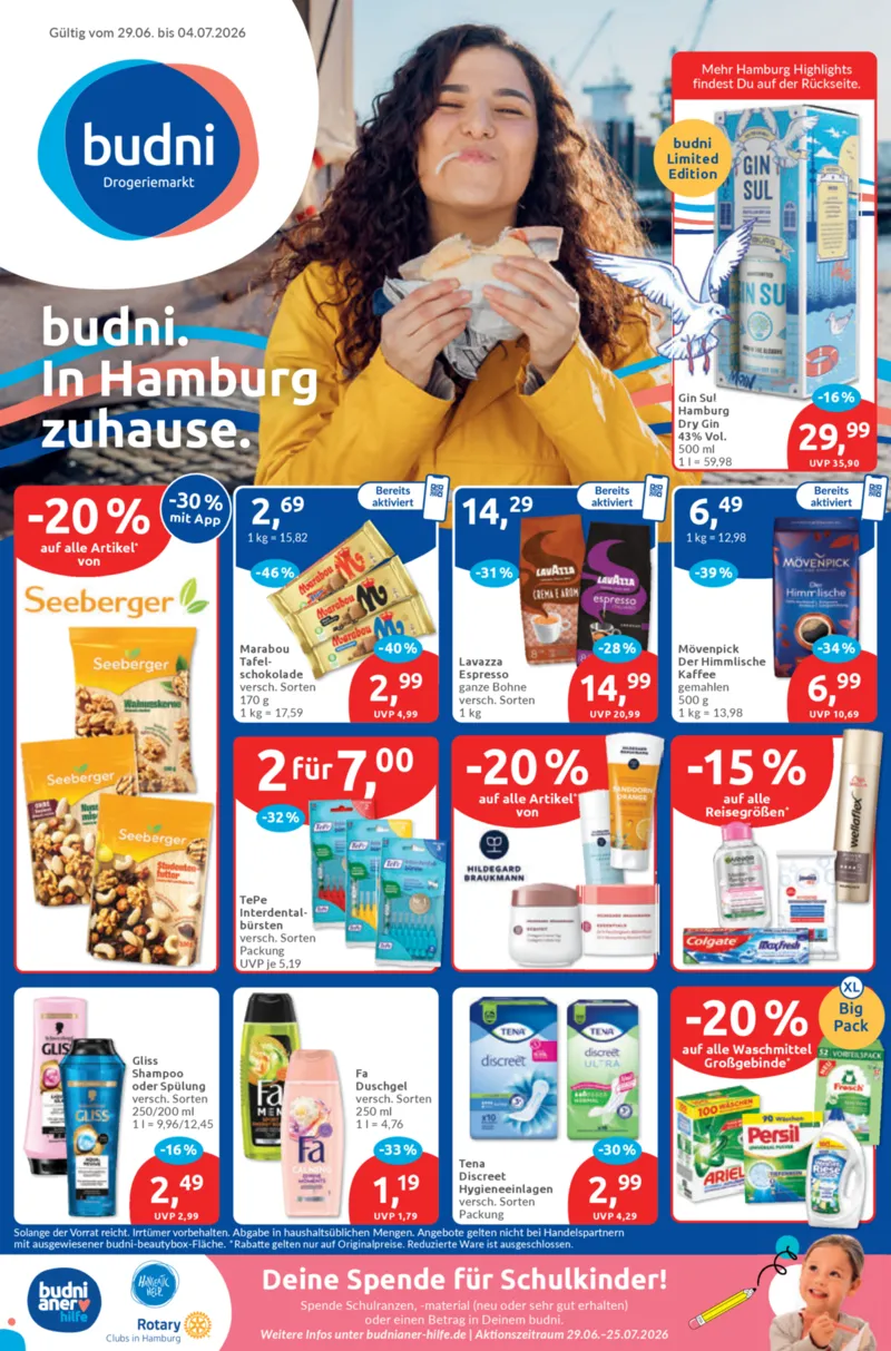 BUDNI Prospekt vom 29.06.2026, Seite 1