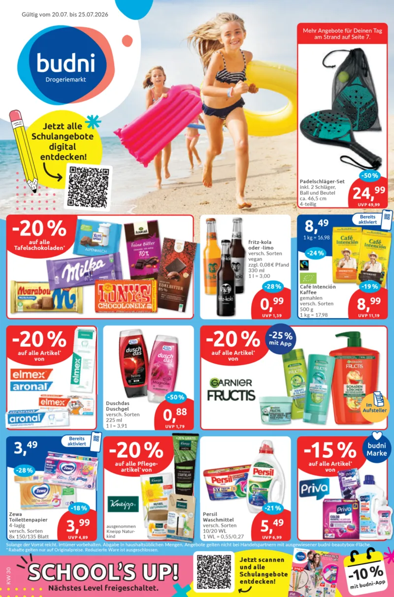 BUDNI Prospekt vom 20.07.2026, Seite 1
