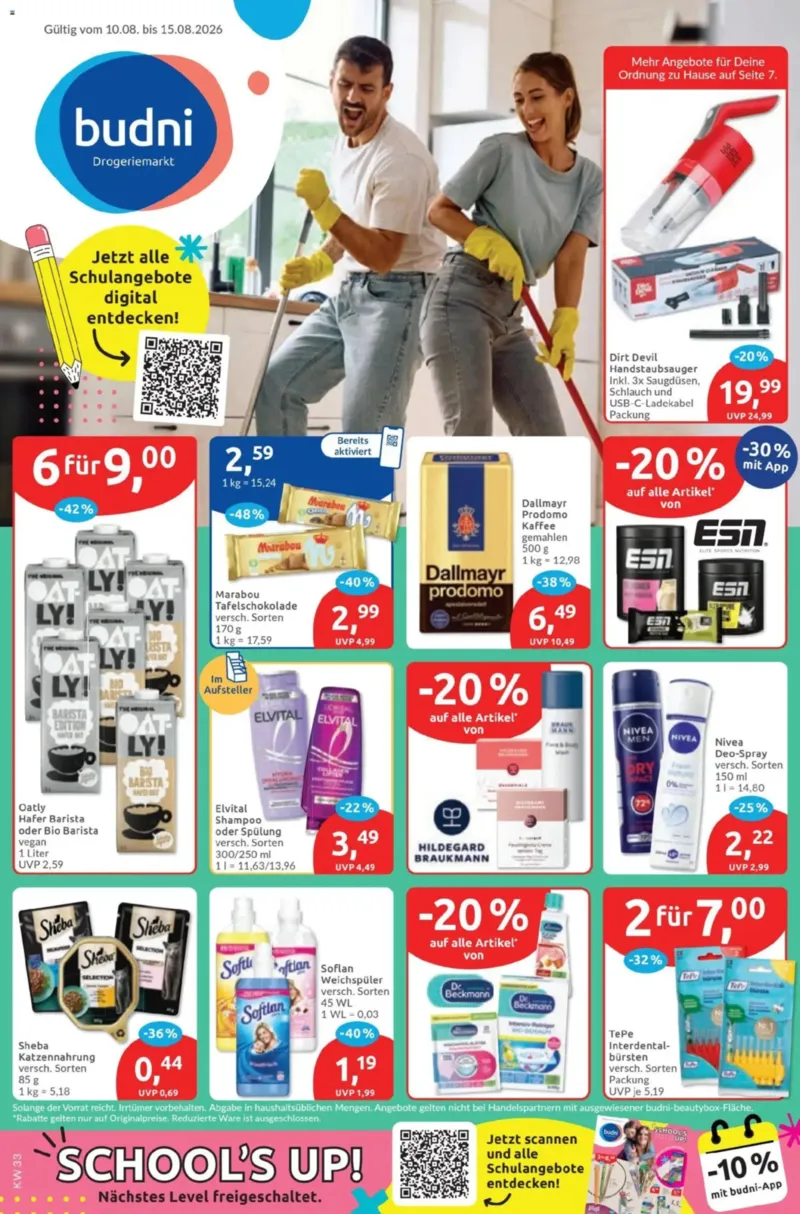 BUDNI Prospekt vom 10.08.2026, Seite 1