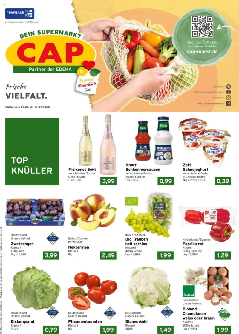 CAP Markt Prospekt vom 07.07.2025, Seite 1