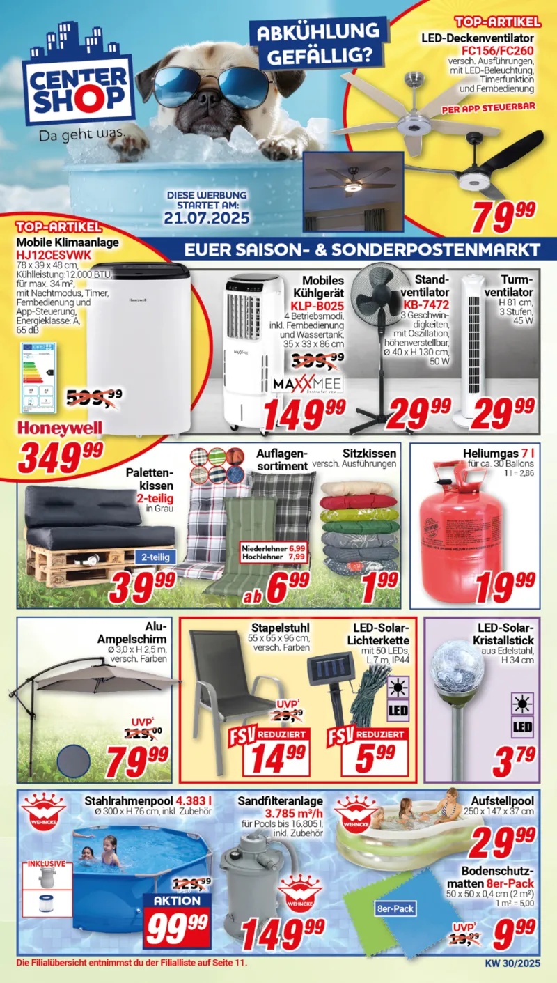 Centershop Prospekt vom 21.07.2025, Seite 1
